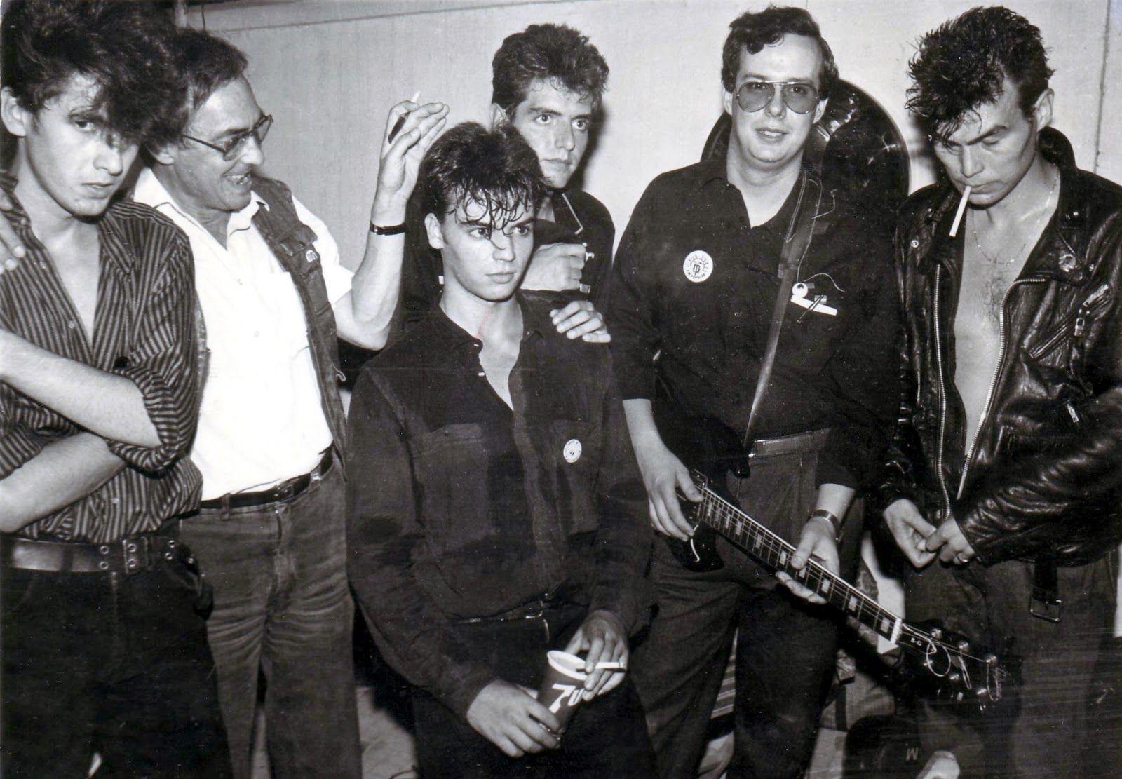 La banda granadina 091, vencedores del concurso Alcazaba de 1984, donde fue jurado Carlos Tena
