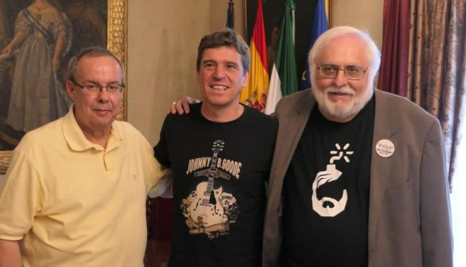 Pepe Contreras, Javier Ojeda, Joaquín Carrera el 17 de junio de 2019.