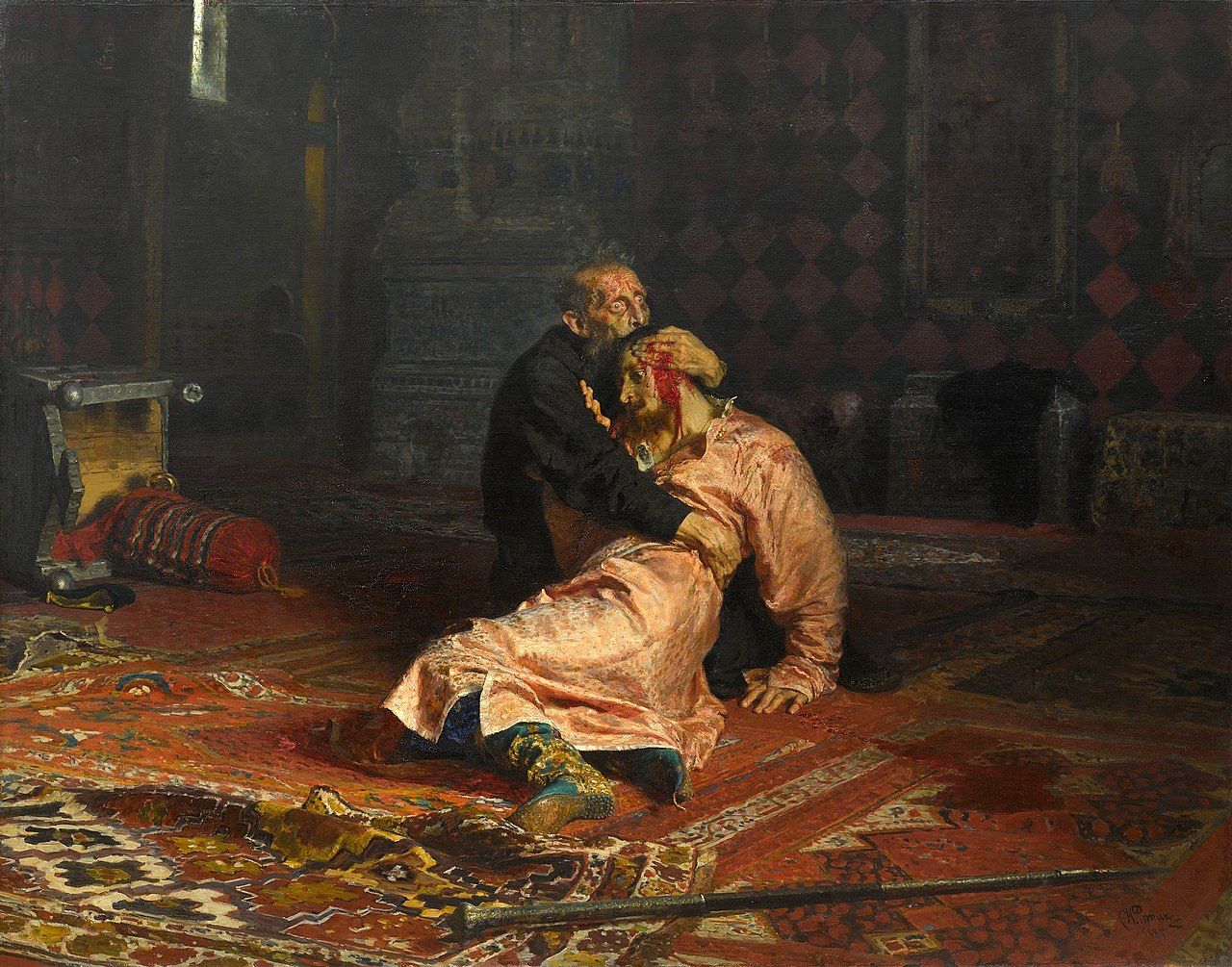 Iván el Terrible y su hijo el 16 de noviembre de 1581 Ilia Repin (Moscú, Galería de Tretiakov )