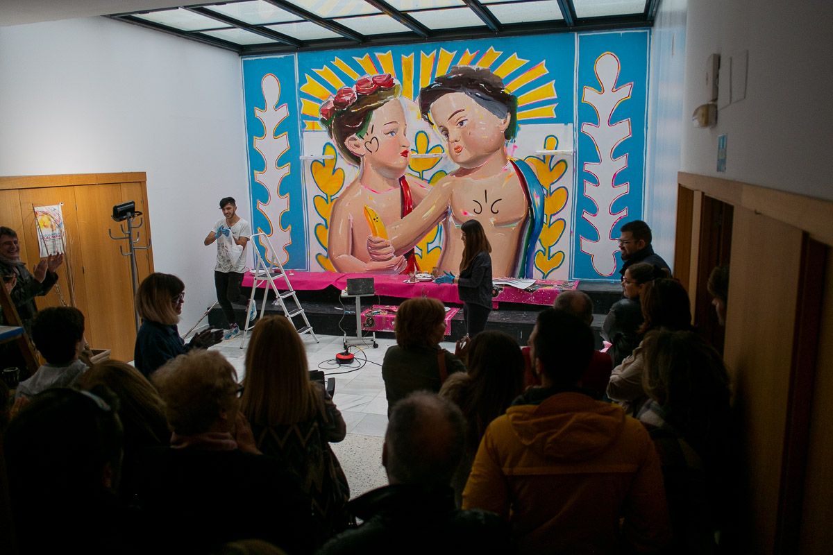 Un mural de la artista jerezana Ana Barriga, en la Casa de la Mujer de Jerez. FOTO: MANU GARCÍA