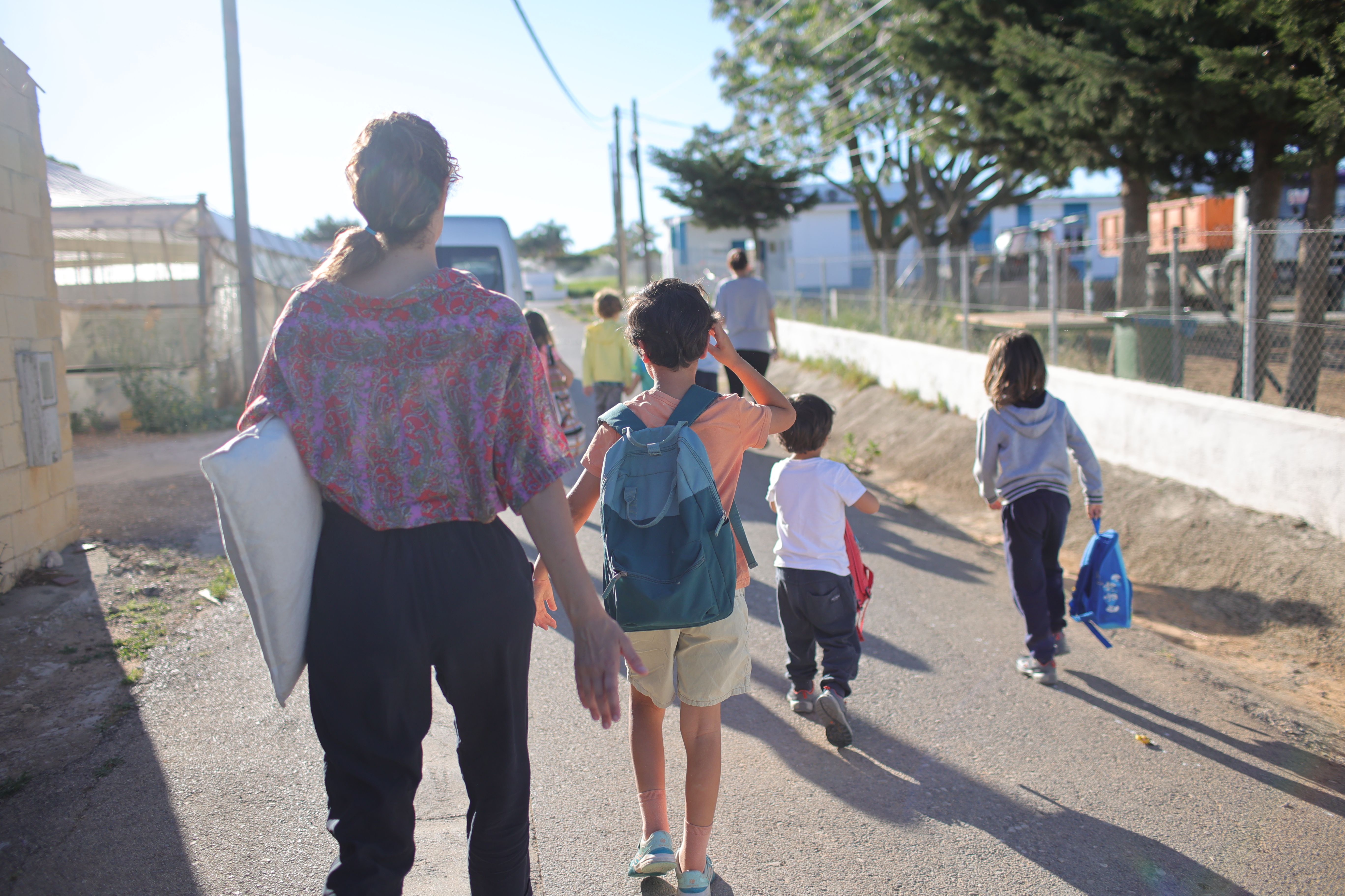 Alumnado en un colegio público rural.