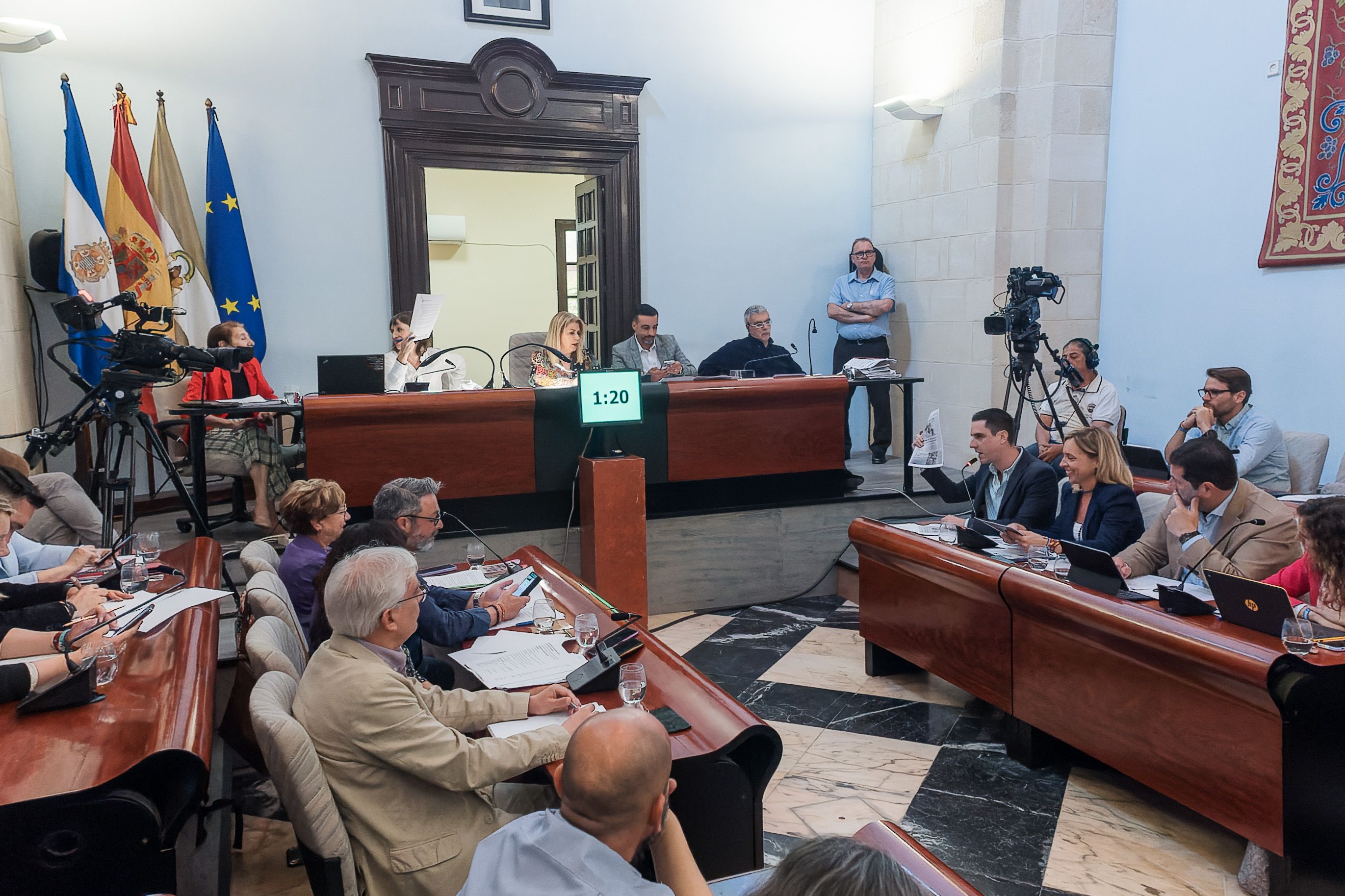 Un momento del pleno del pasado jueves en el Ayuntamiento de Jerez, el último del mandato.