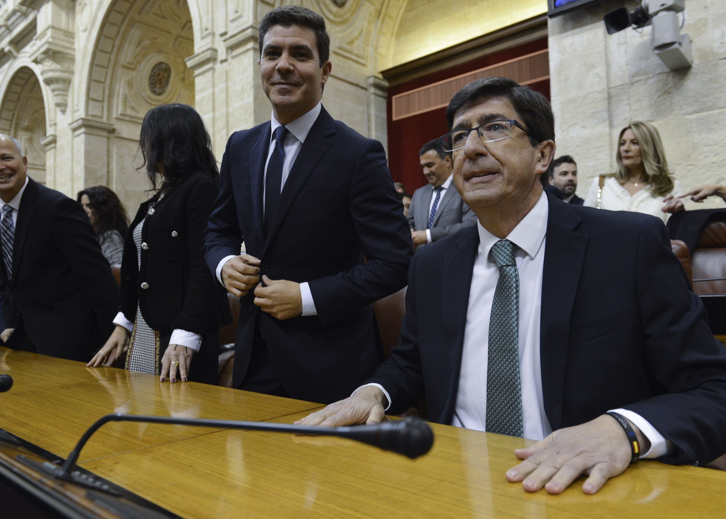 Romero y Marín, en el Parlamento andaluz, en una imagen de archivo. FOTO: PARLAMENTO DE ANDALUCÍA.