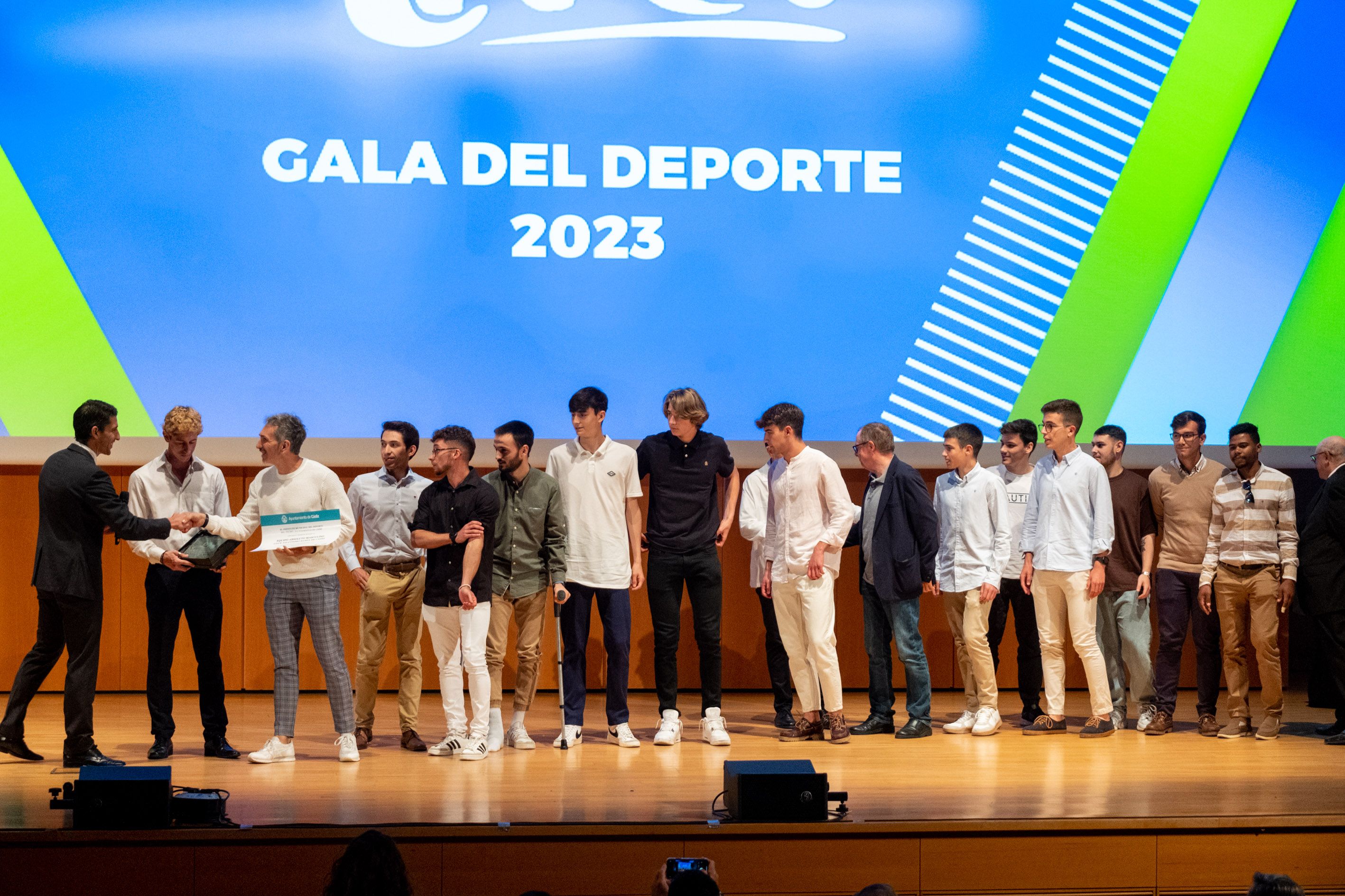 Cádiz entrega los premios a sus mejores deportistas del año. Un momento de la gala, celebrada este pasado jueves.