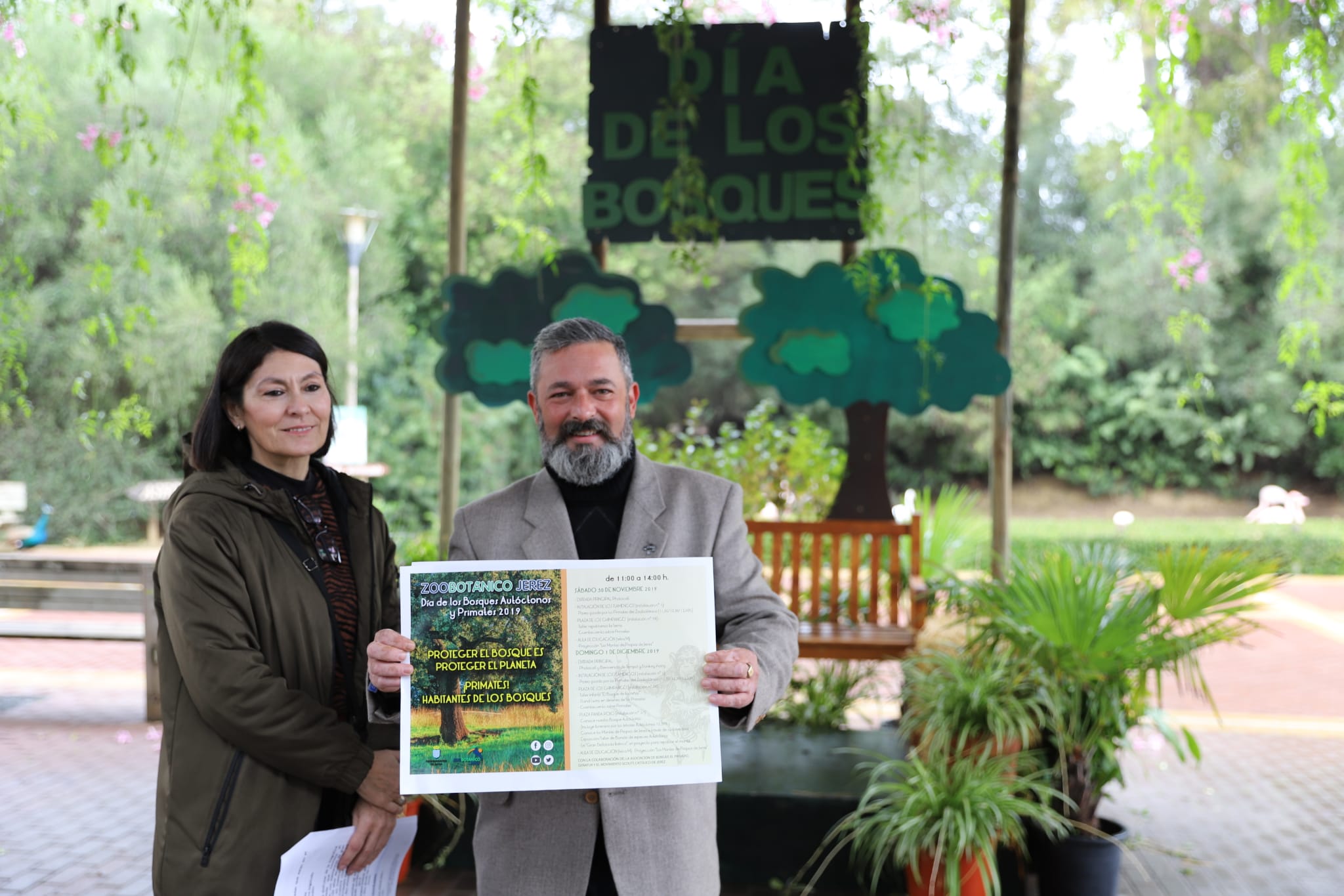 El delegado del Zoobotánico, Rubén Pérez, durante la presentación de la programación por el Día de los Bosques del pasado año.