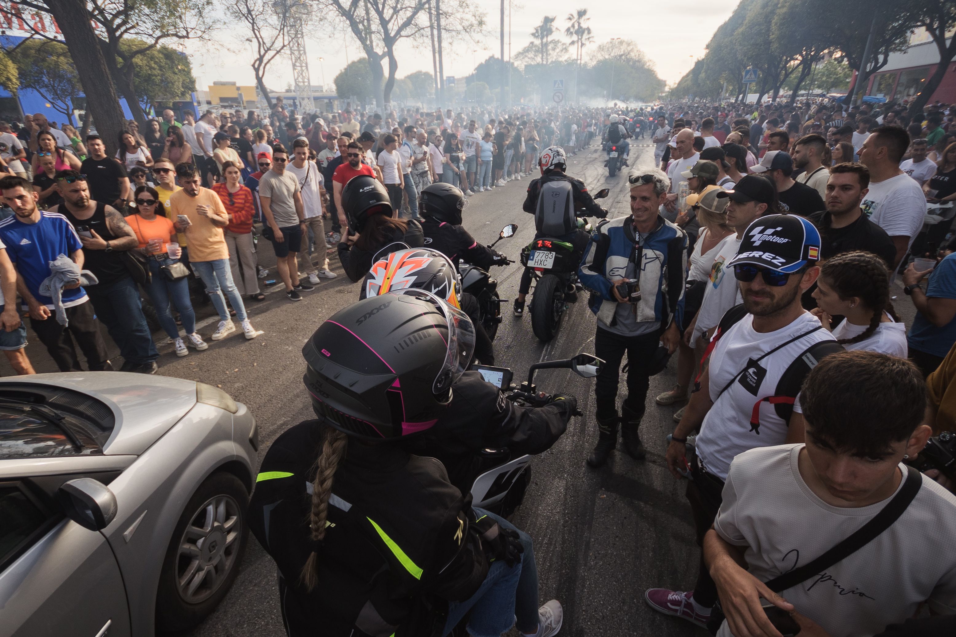 Ambiente de sábado motero en Jerez Ambiente de sábado motero en Jerez