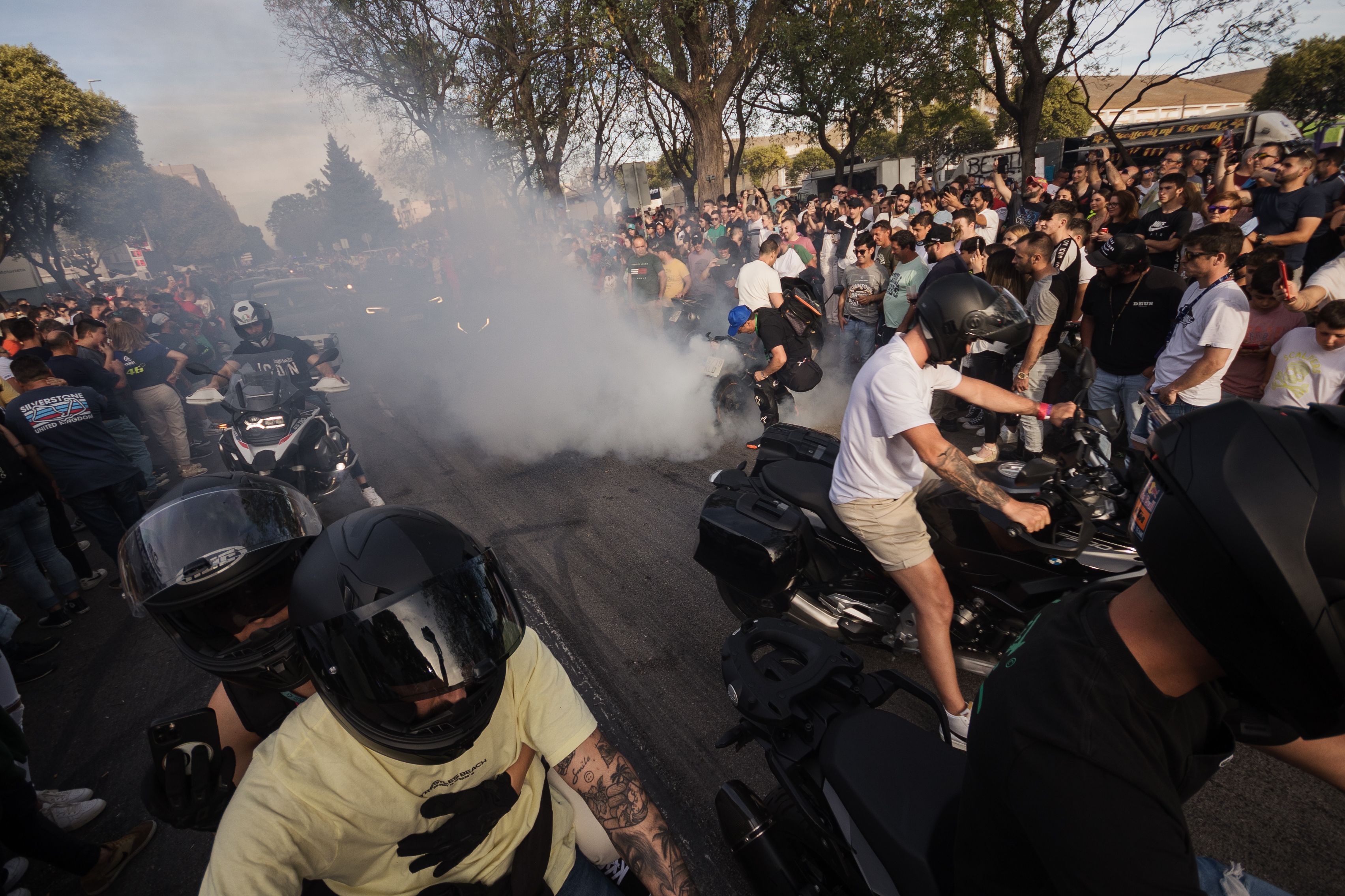 Ambiente de sábado motero en Jerez en una edición pasada.