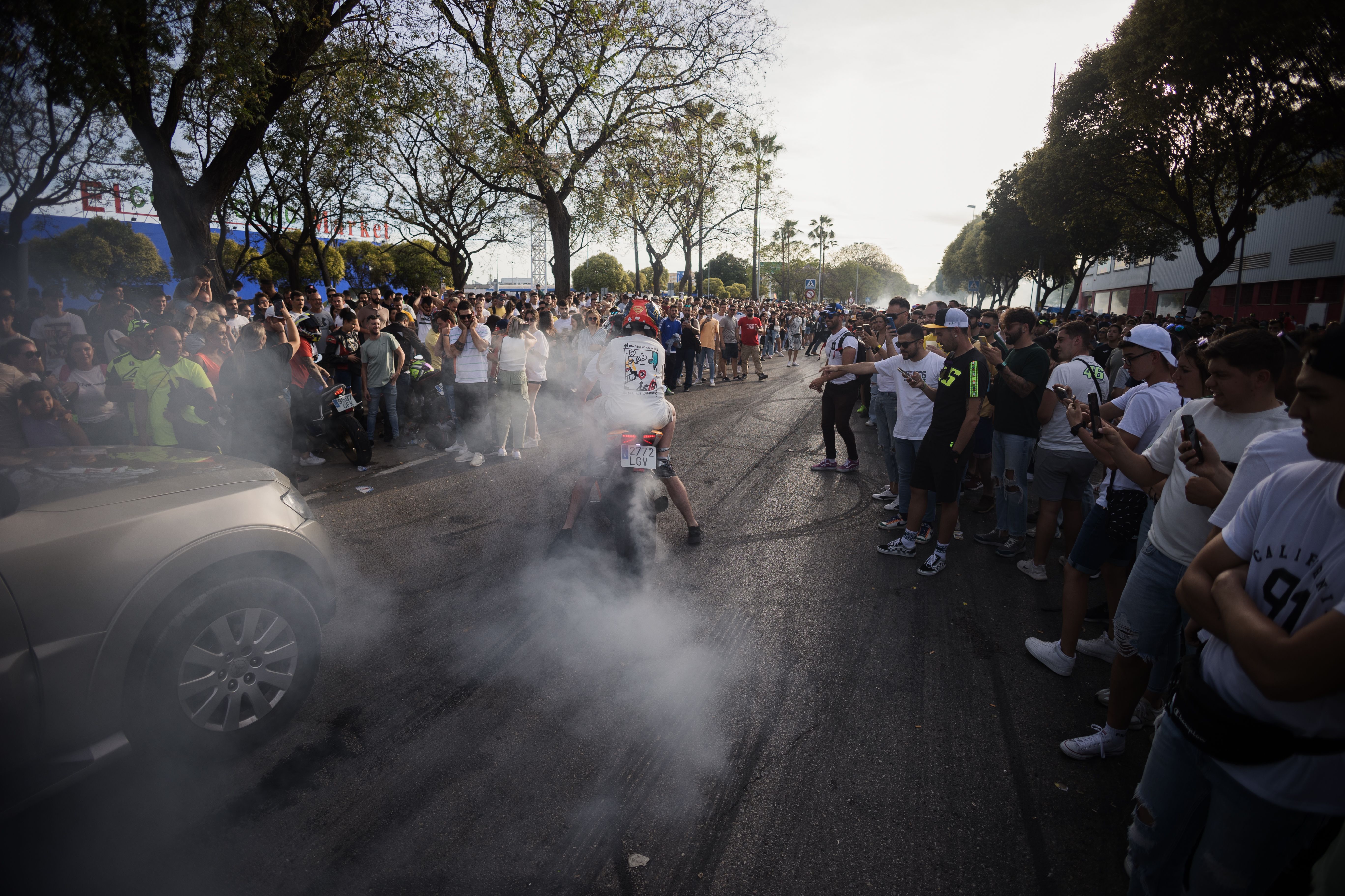 Ambiente de sábado motero en Jerez Ambiente de sábado motero en Jerez