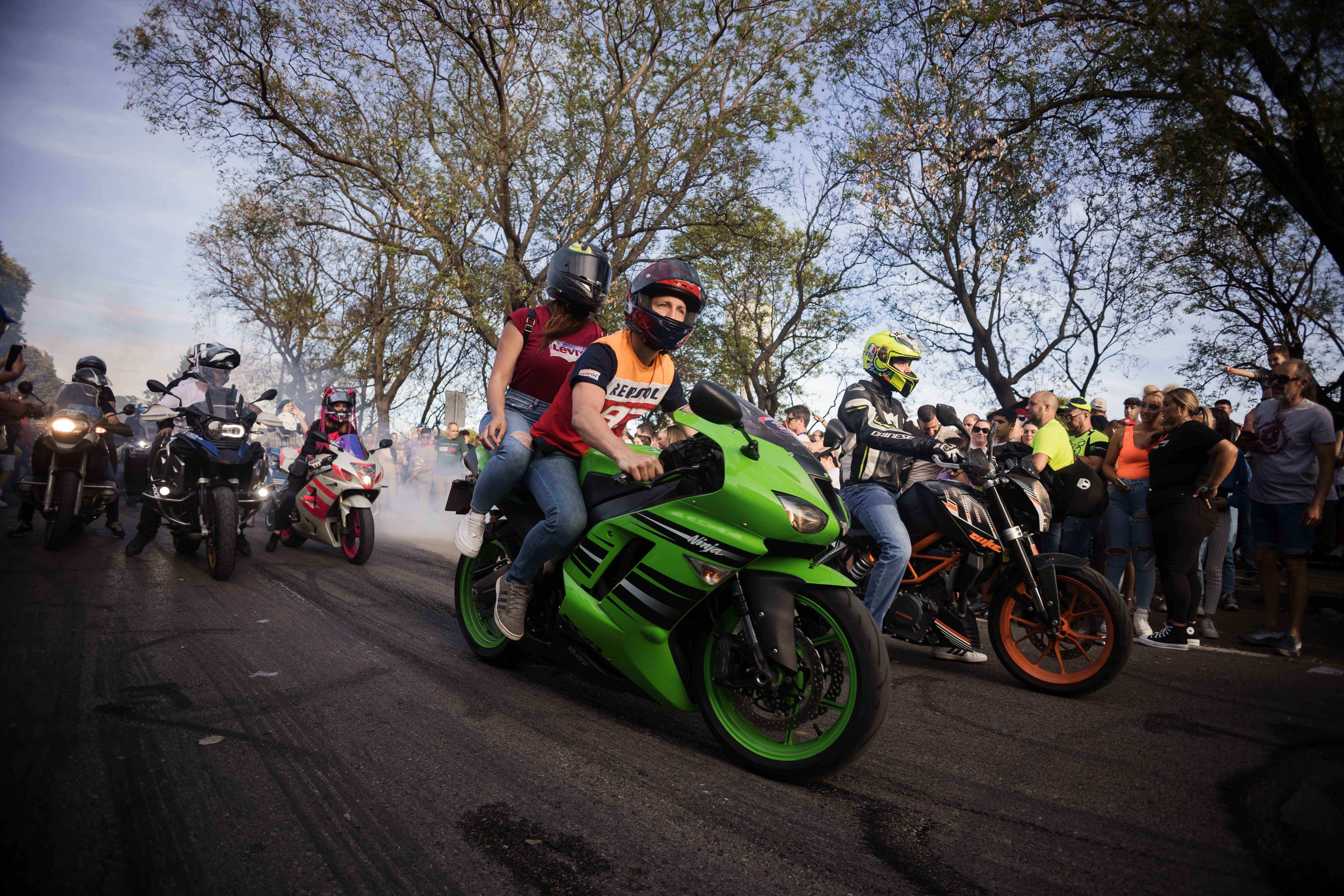 Ambiente de sábado motero en Jerez Ambiente de sábado motero en Jerez