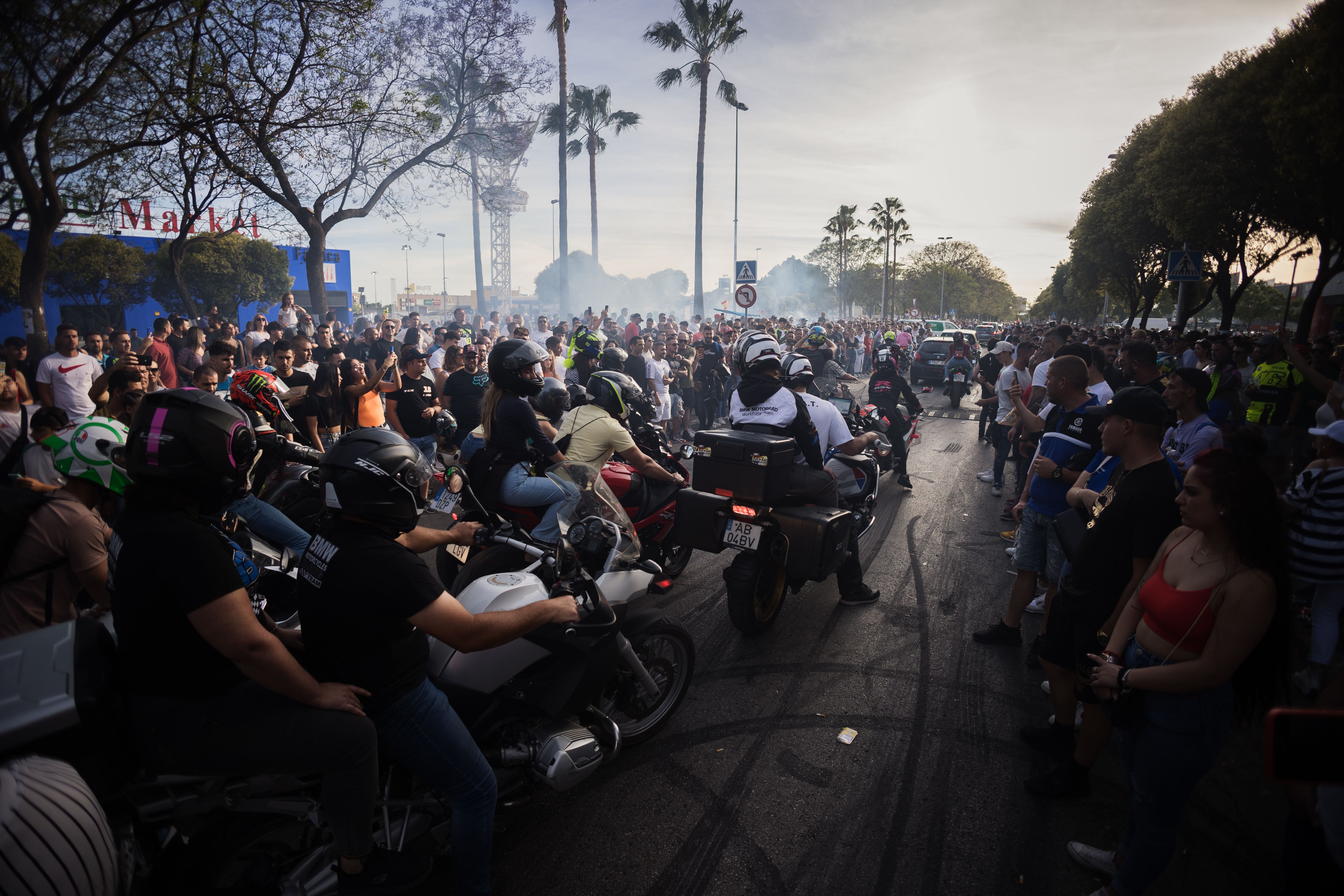 Ambiente de sábado motero en Jerez Ambiente de sábado motero en Jerez
