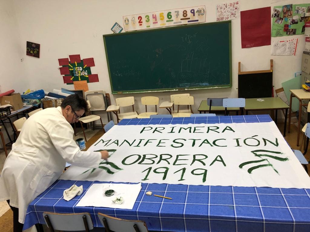 Una de las pancartas que se verán en la manifestación del 1D en Córdoba.