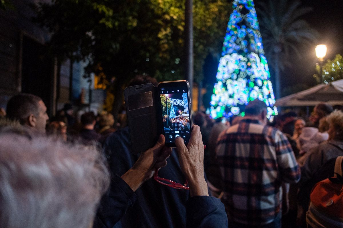 El árbol de Navidad del Arenal, en Jerez el año pasado. FOTO: MANU GARCÍA