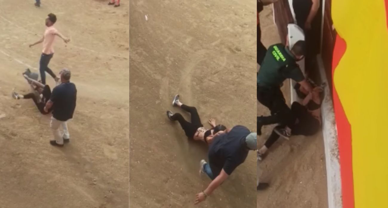 La brutalidad empleada contra una de los activistas.