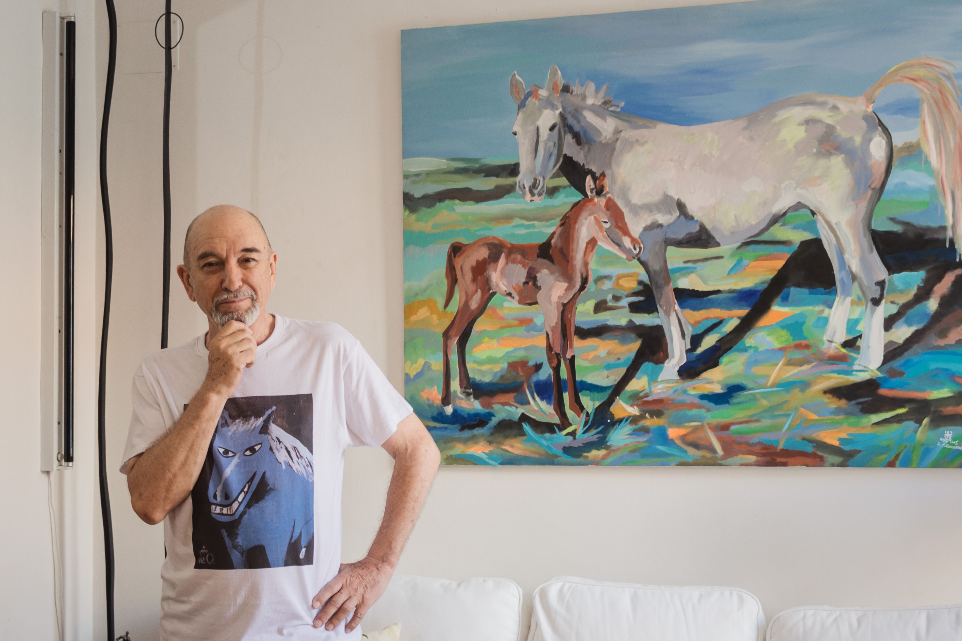 Ricardo Carrero, en su casa, poco después de esta entrevista