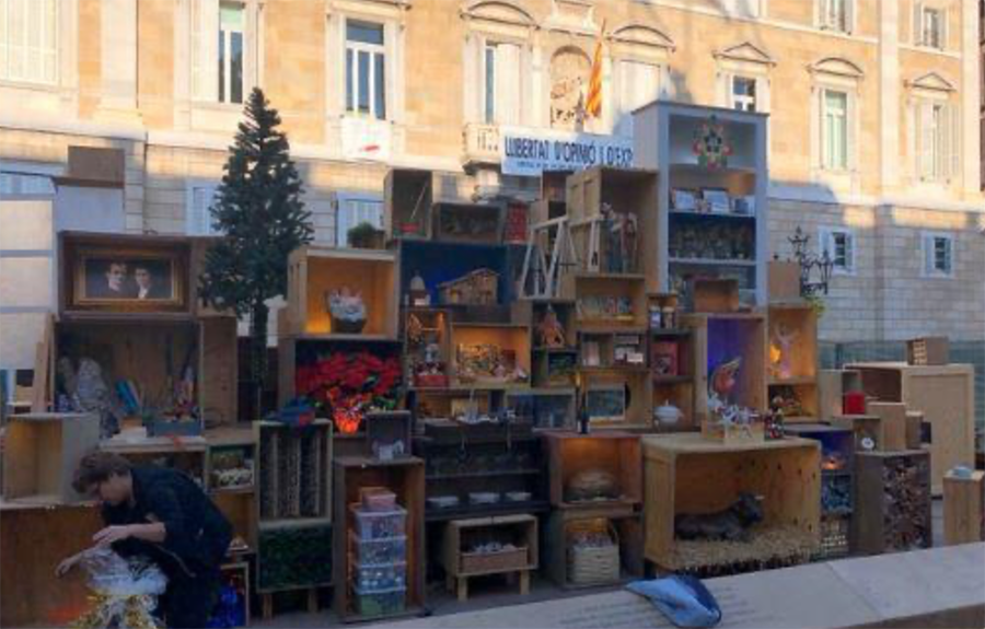 El Belén de la plaza Sant Jaume de Barcelona.