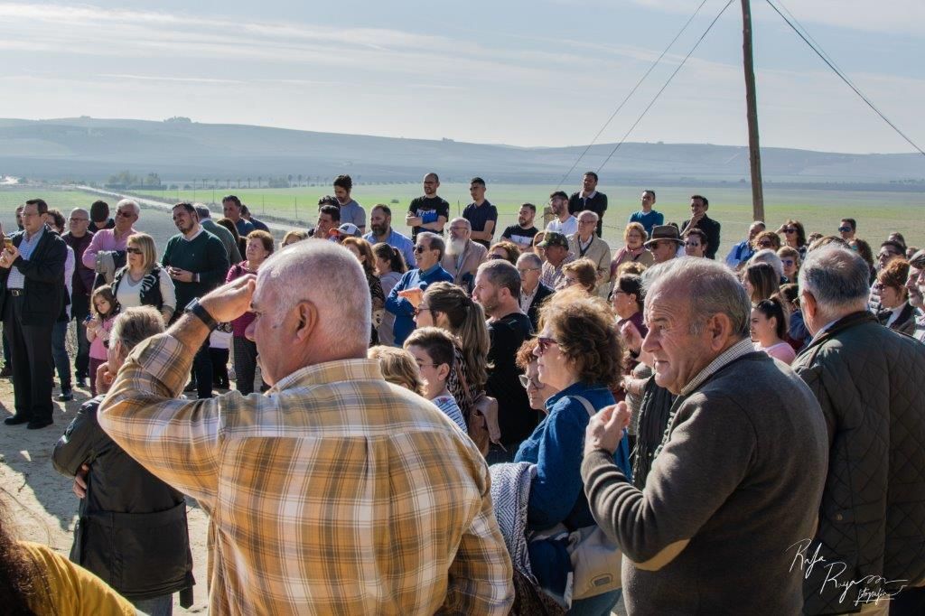 Encuentro de la plataforma pro yacimiento de Asta Regia, el pasado diciembre en los terrenos junto a Mesas de Asta. 