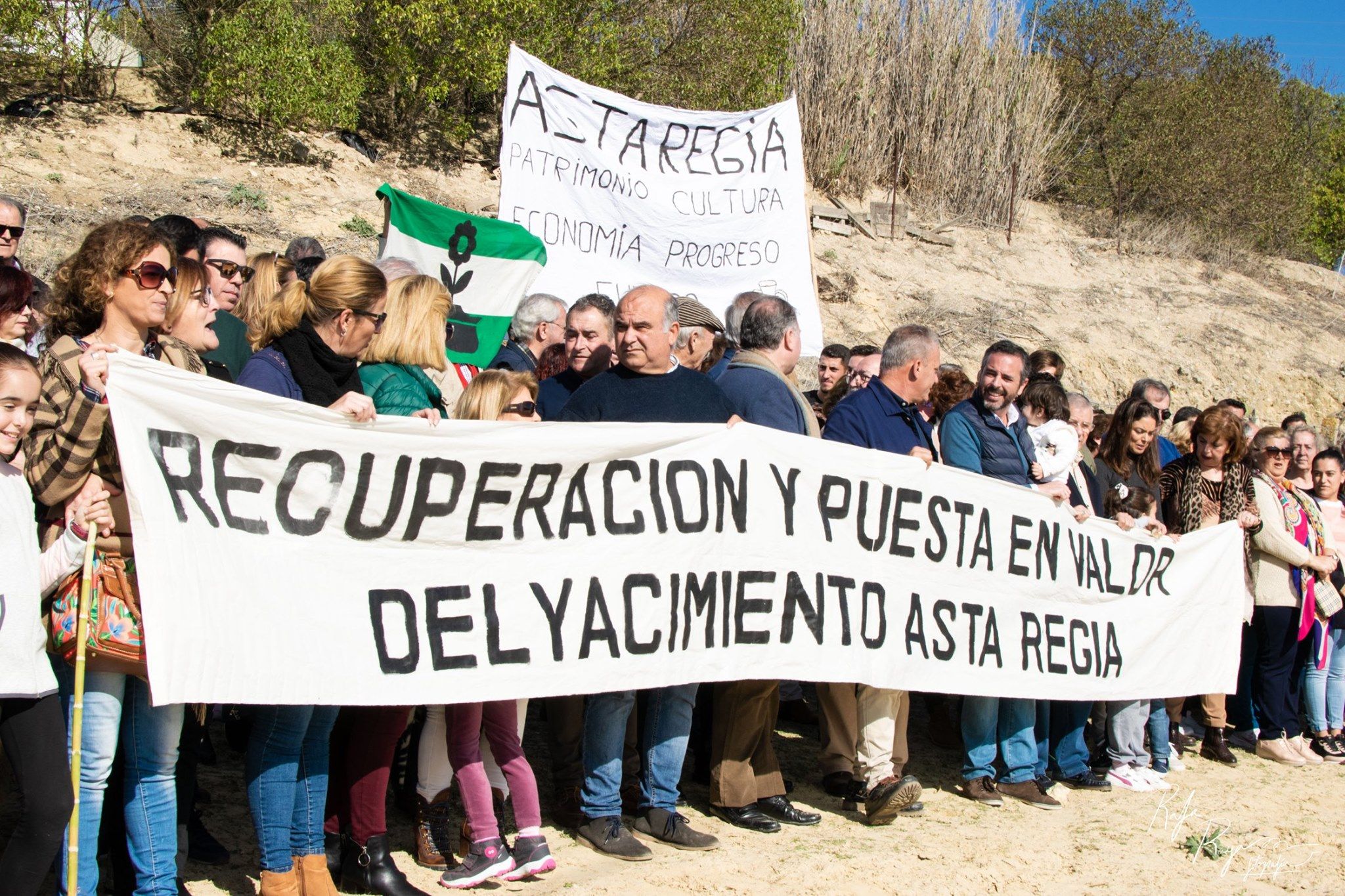Una de las últimas movilizaciones por la recuperación del yacimiento de Asta Regia.