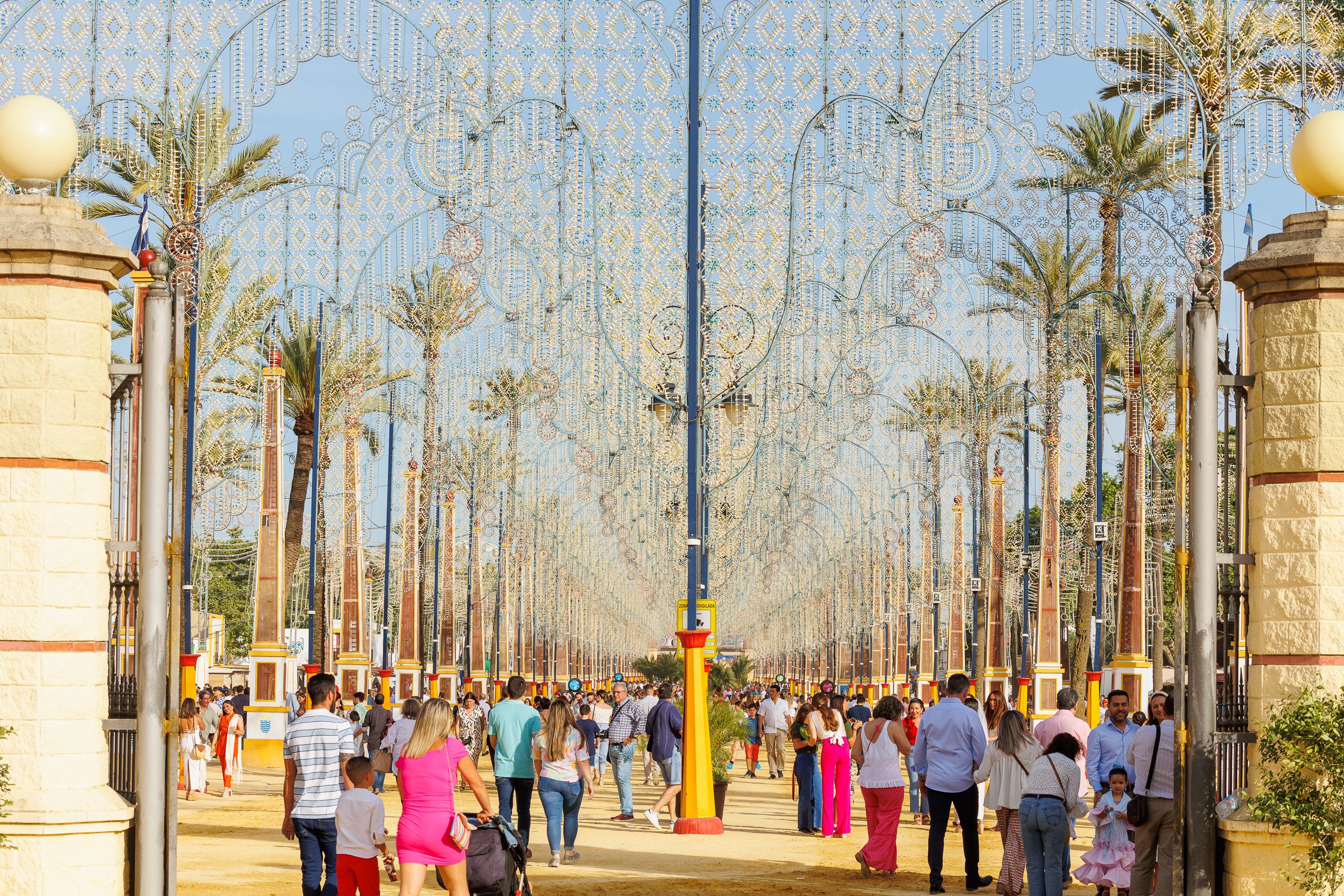 Entrada al parque González Hontoria, en una pasada edición de la Feria del Caballo.