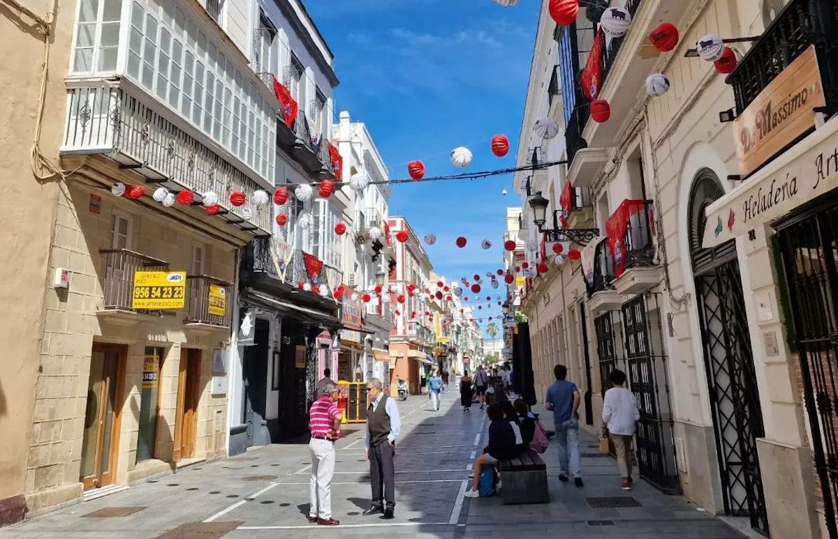 Decoración para la Preferia en el centro de El Puerto. 