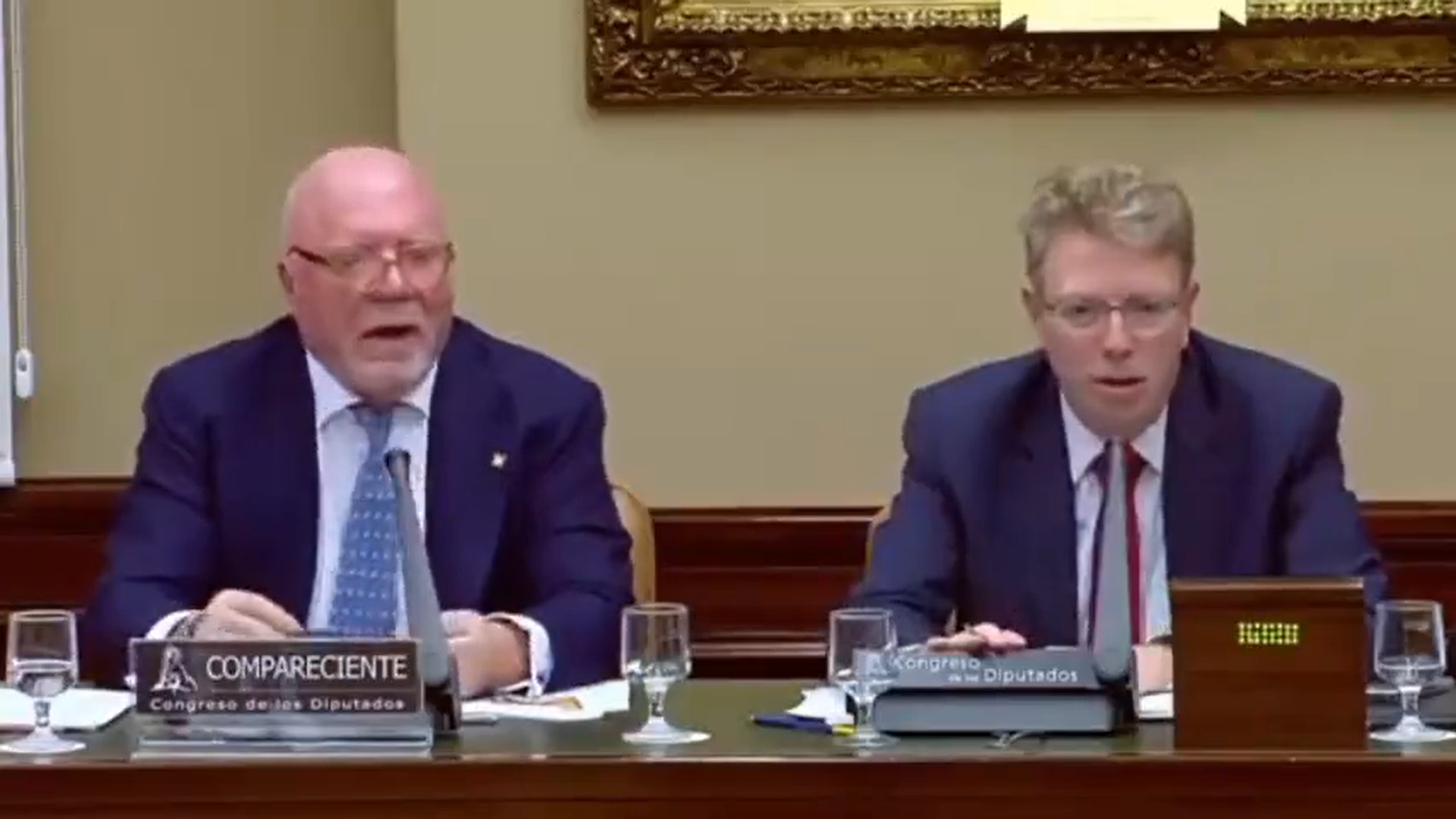 Villarejo en la comisión.