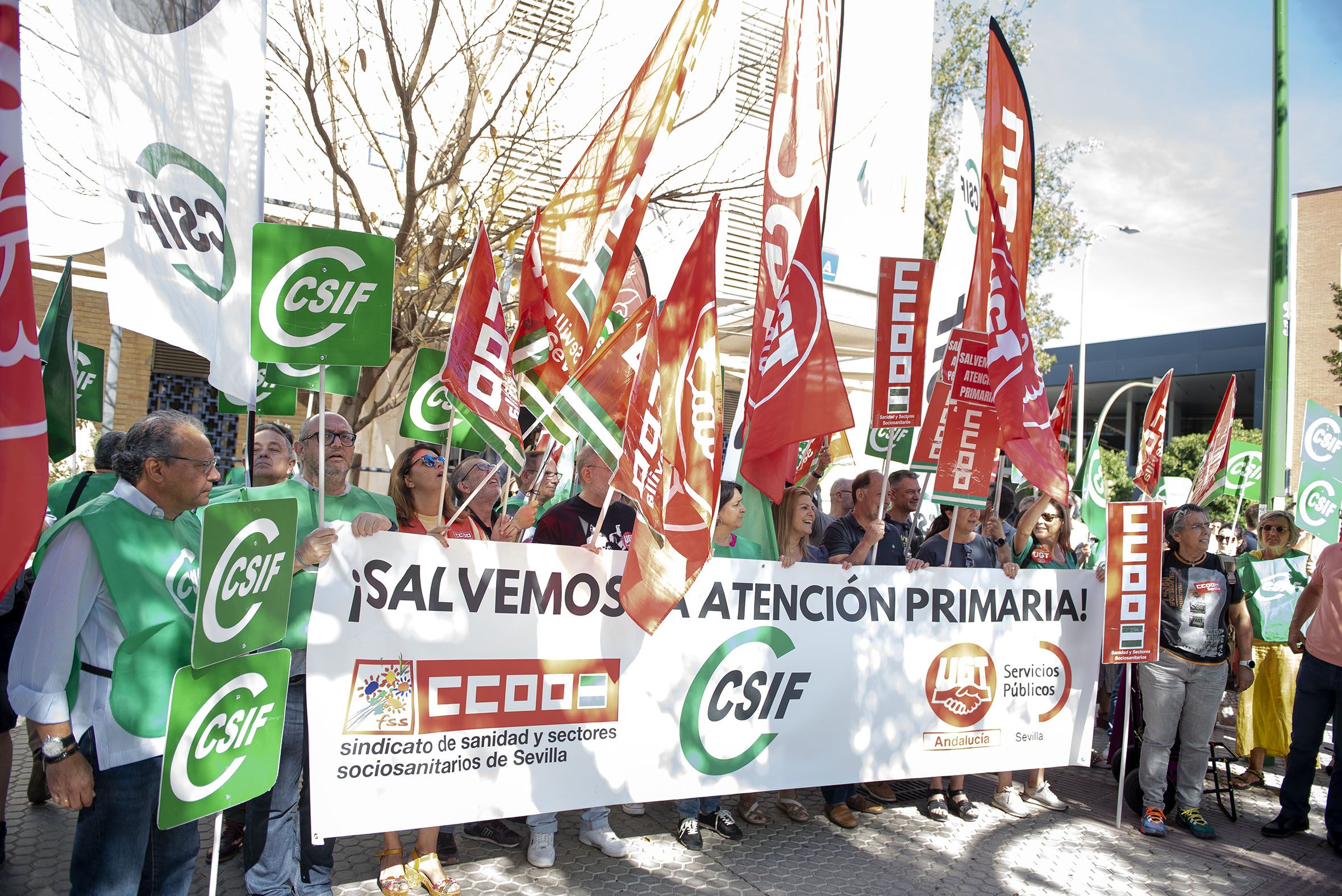 Una de las concentraciones a favor de la Atención Primaria.