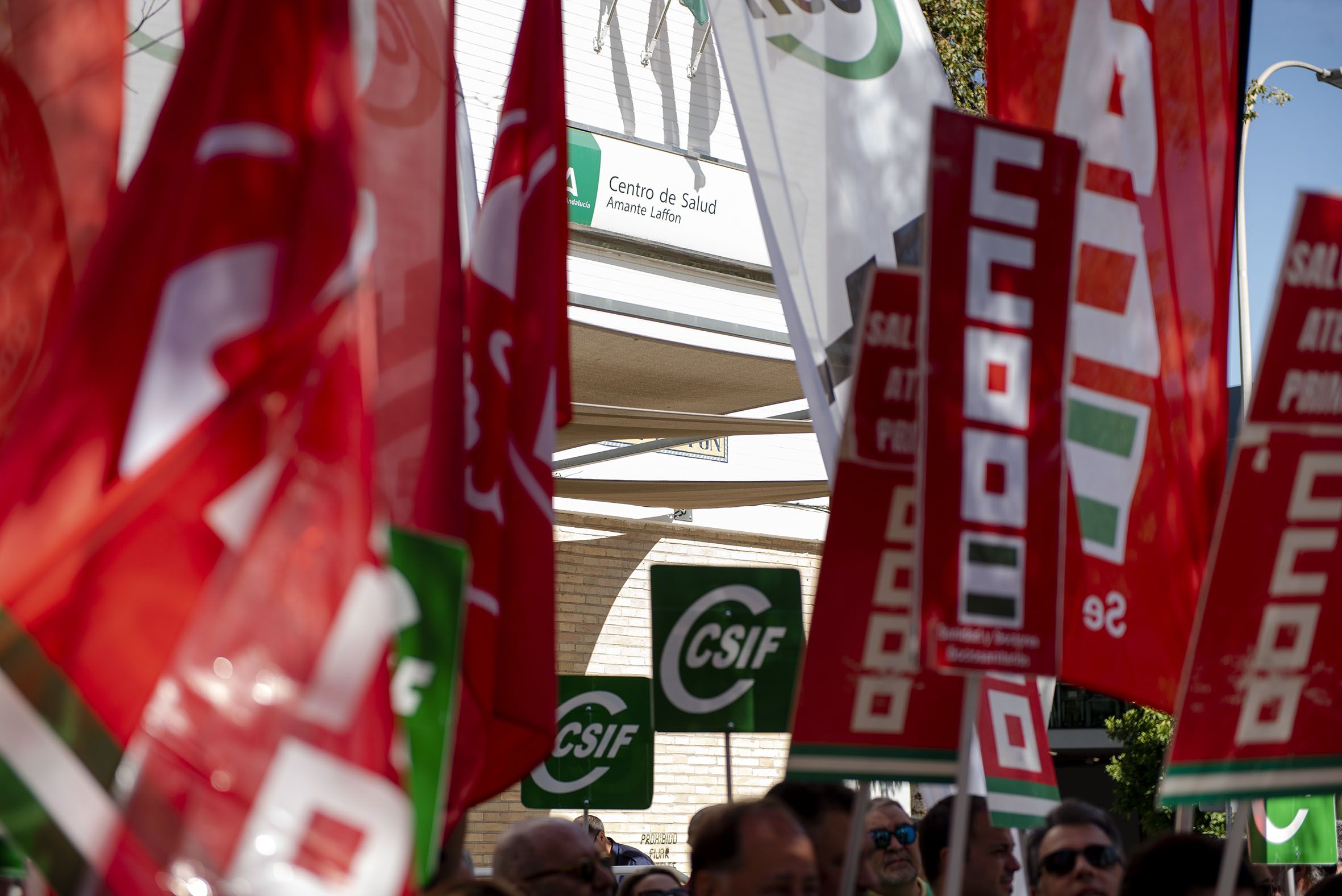 Una protesta reciente en defensa de la Atención Primaria, en Sevilla.