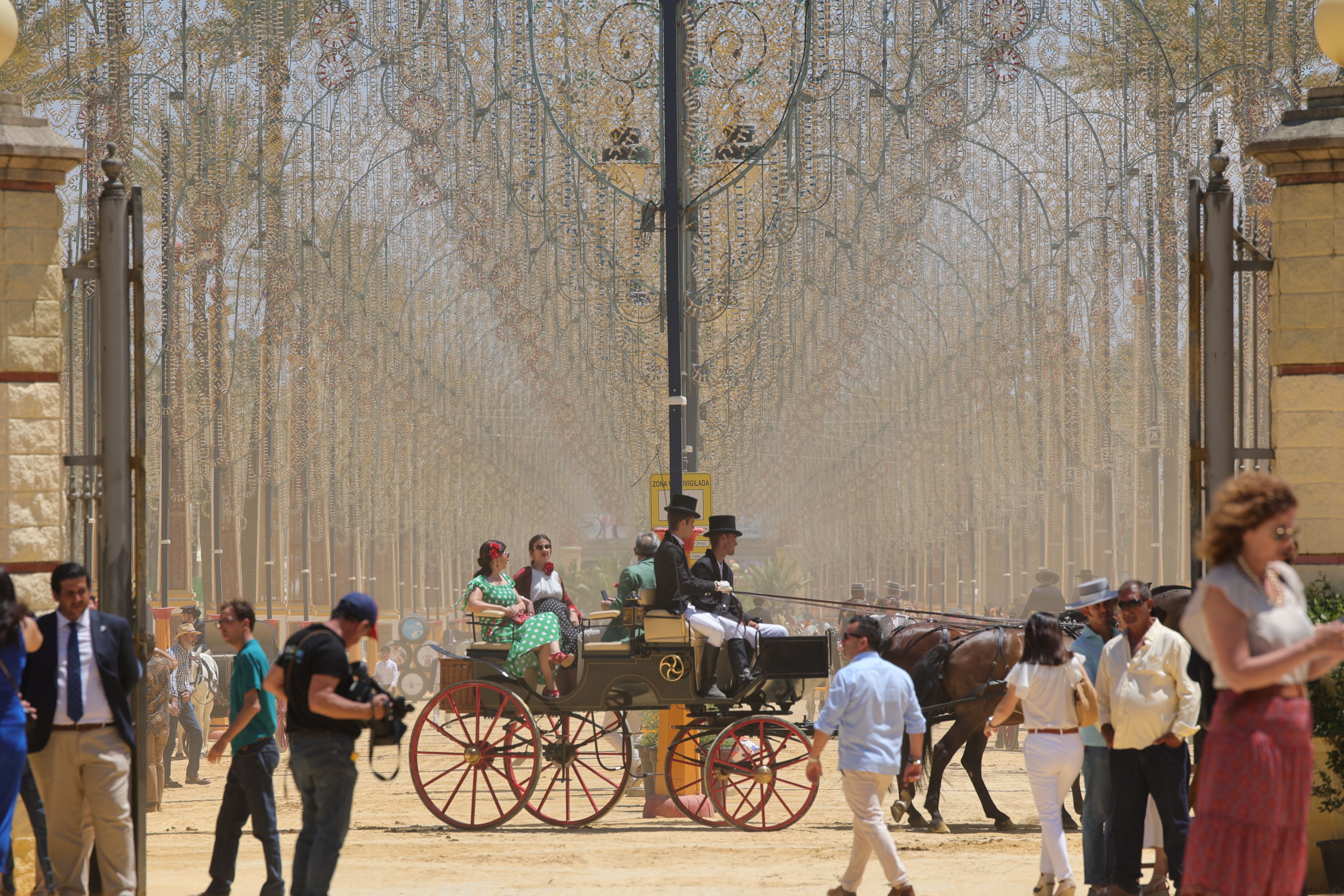 Coches de caballos, durante una pasada edición de la Feria del Caballo.