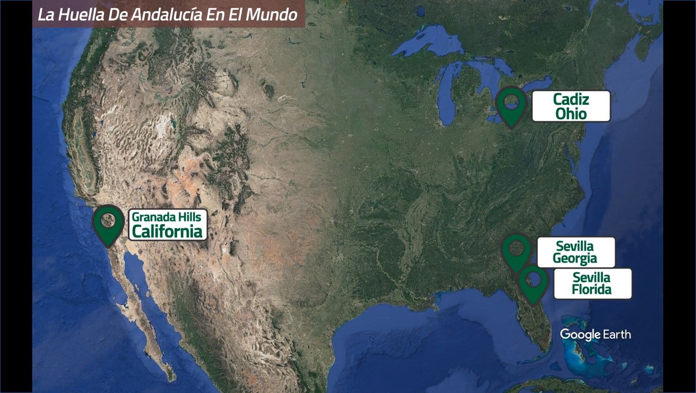 En norteamérica hay varias ciudades con nombres de capitales andaluzas.