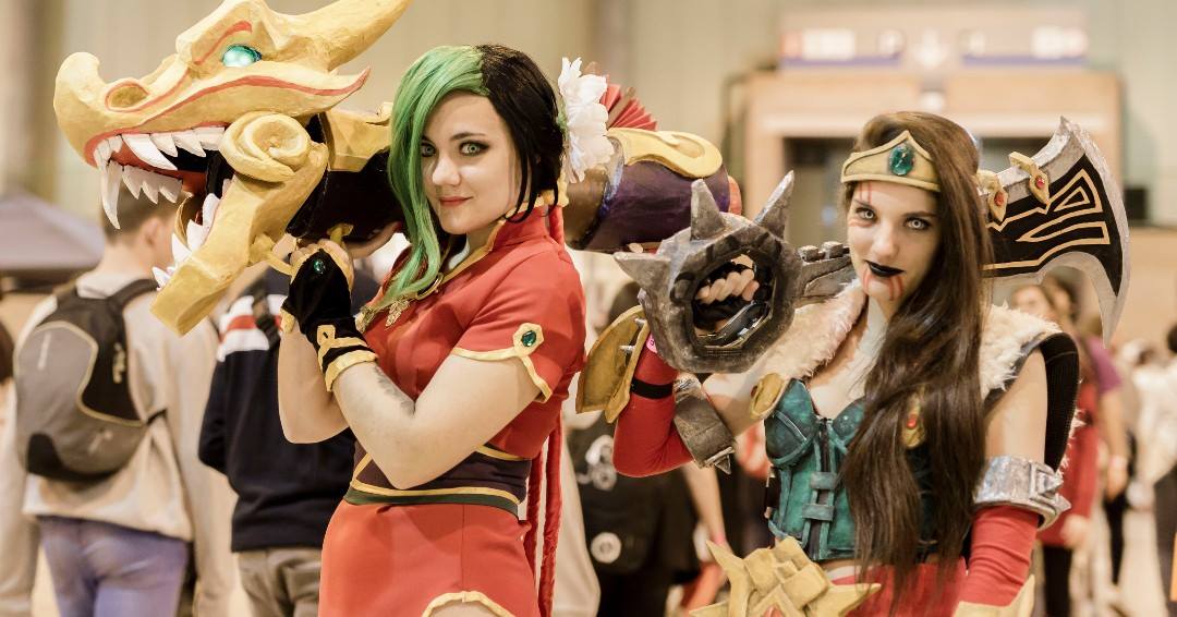 Algunas de las chicas asistentes al 'Mangafest' celebrado en Sevilla. 