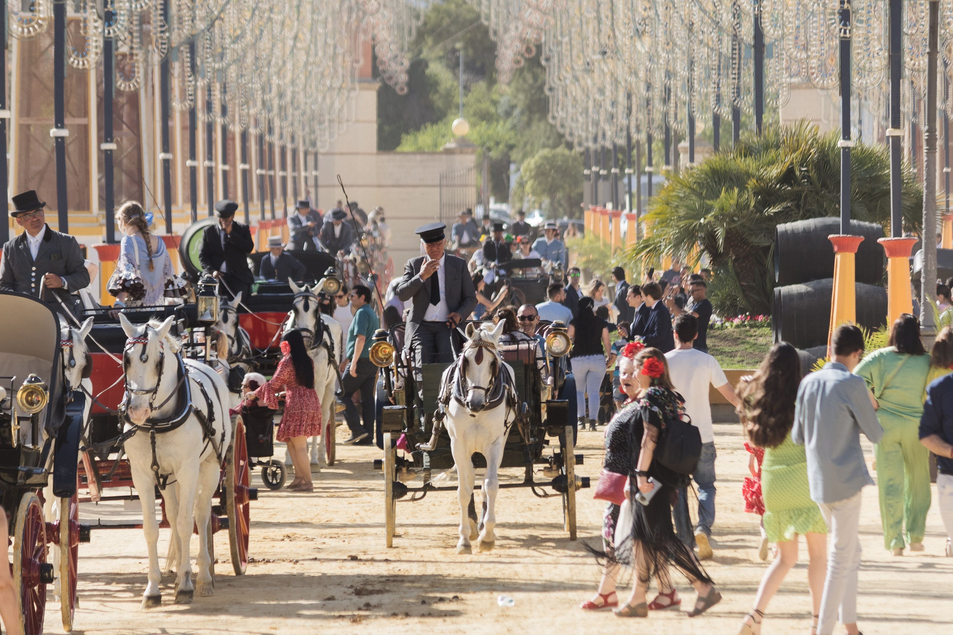 El paseo de la Feria del Caballo en su último día.