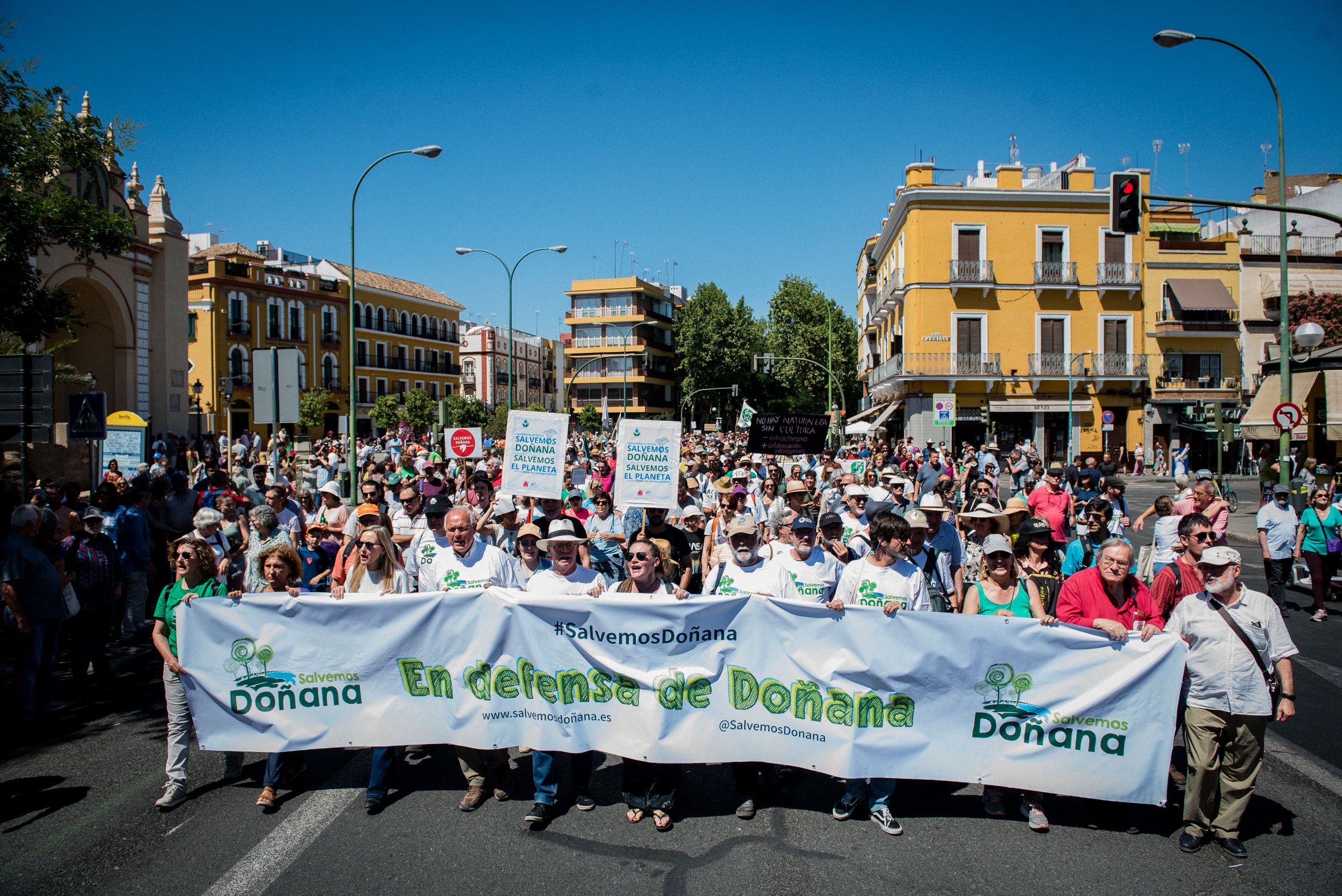 Manifestación celebrada en Sevilla por la plataforma 'Salvemos Doñana' hace unos meses.