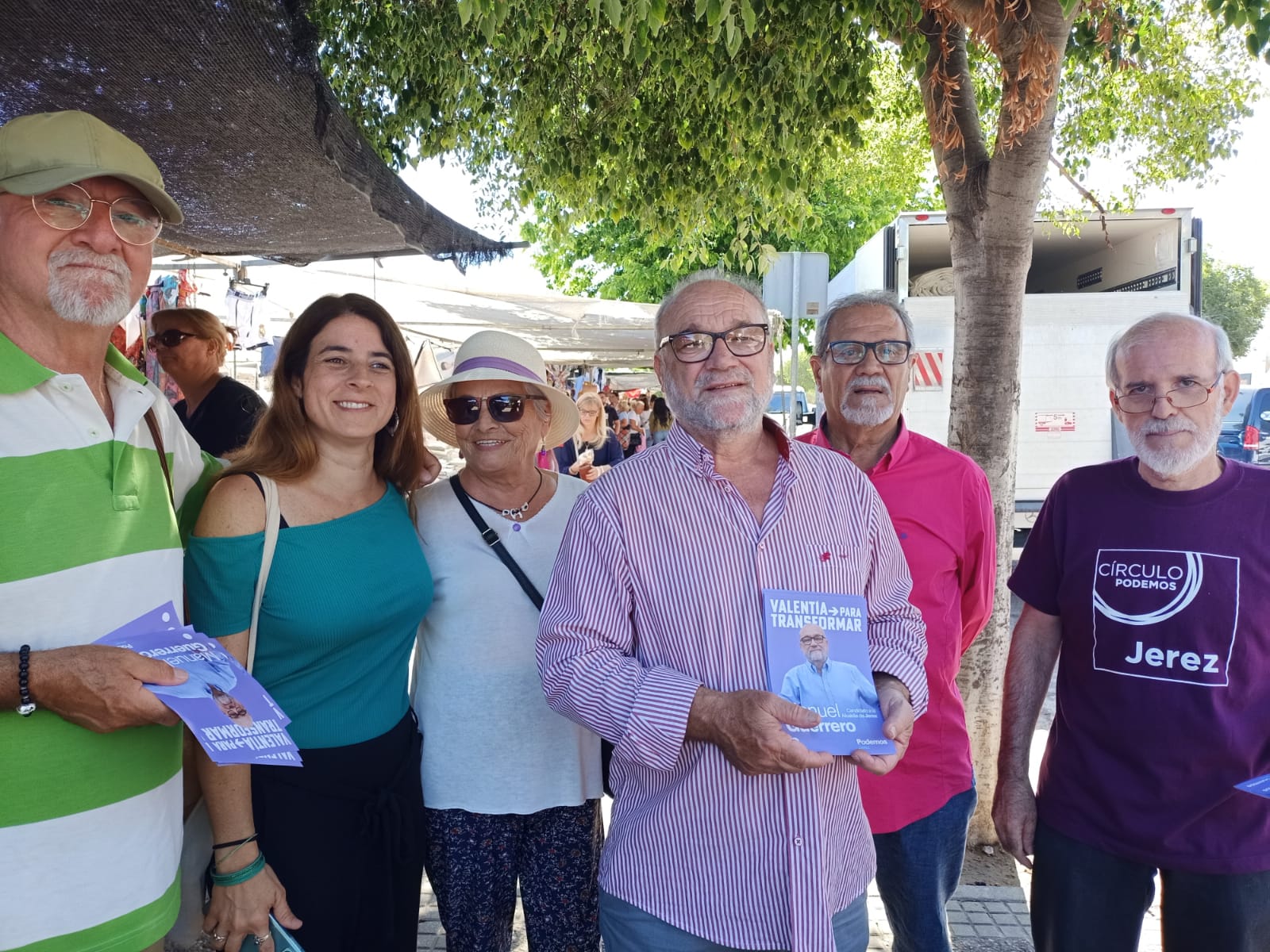 Manolo Guerrero, candidato de Podemos a la Alcaldía de Jerez, que quiere convertir plazas de abastos en supermercados públicos.