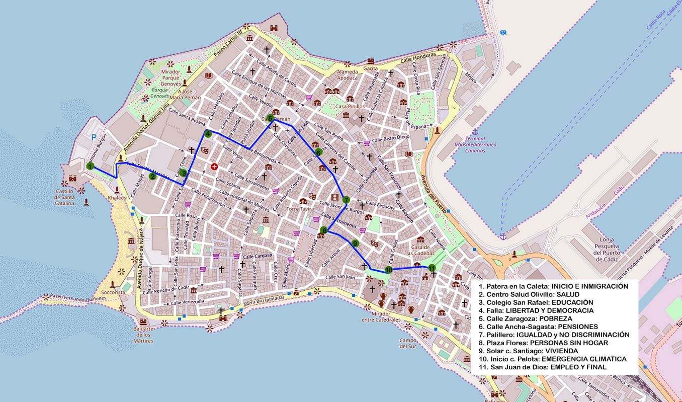 Recorrido de la marcha por los derechos humanos organizada por la Apdha.