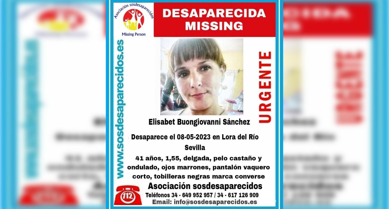 Elisabet Buongiovani desapareció el pasado 8 de mayo en Lora del Río.