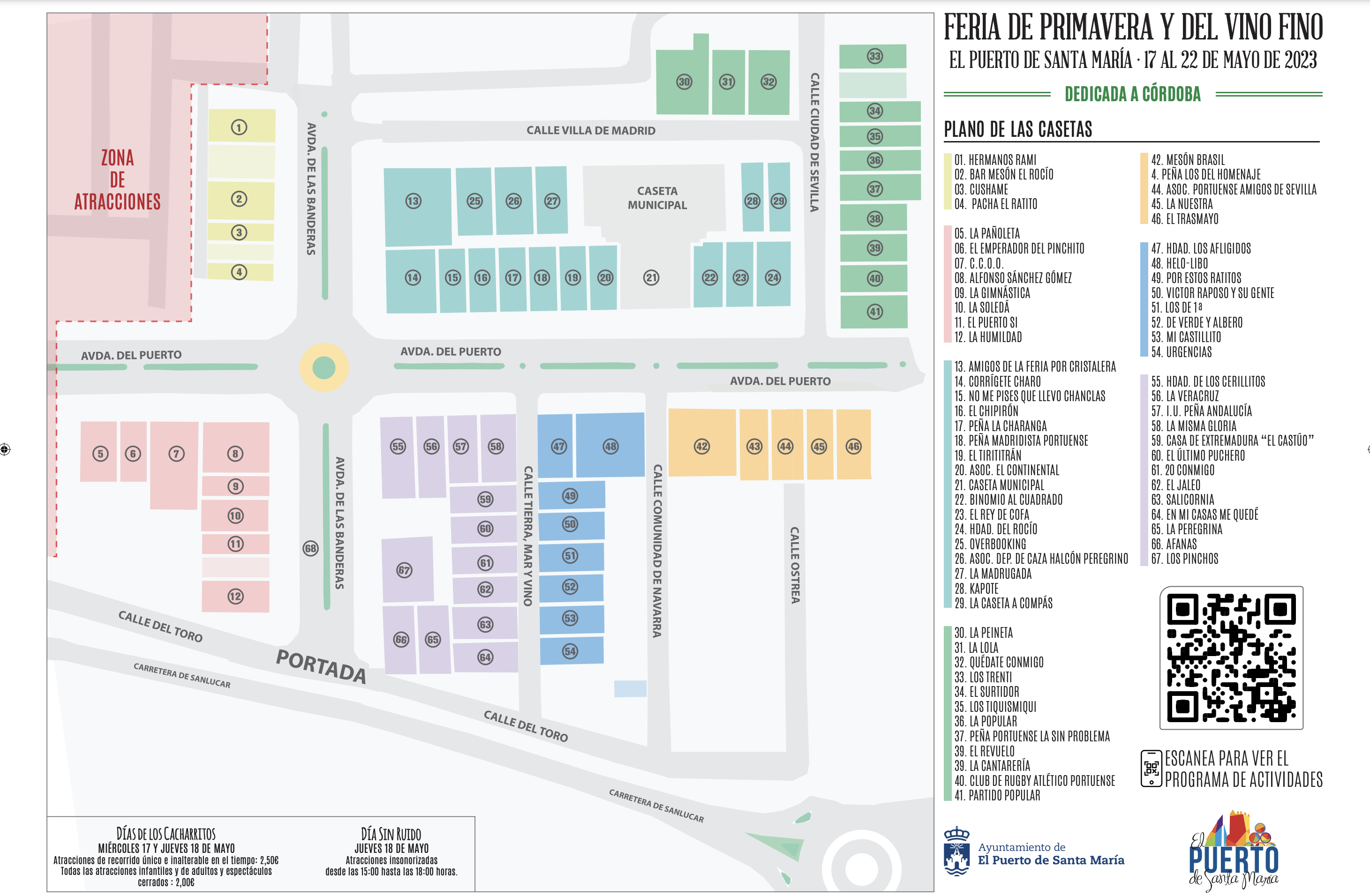 Plano de las casetas.