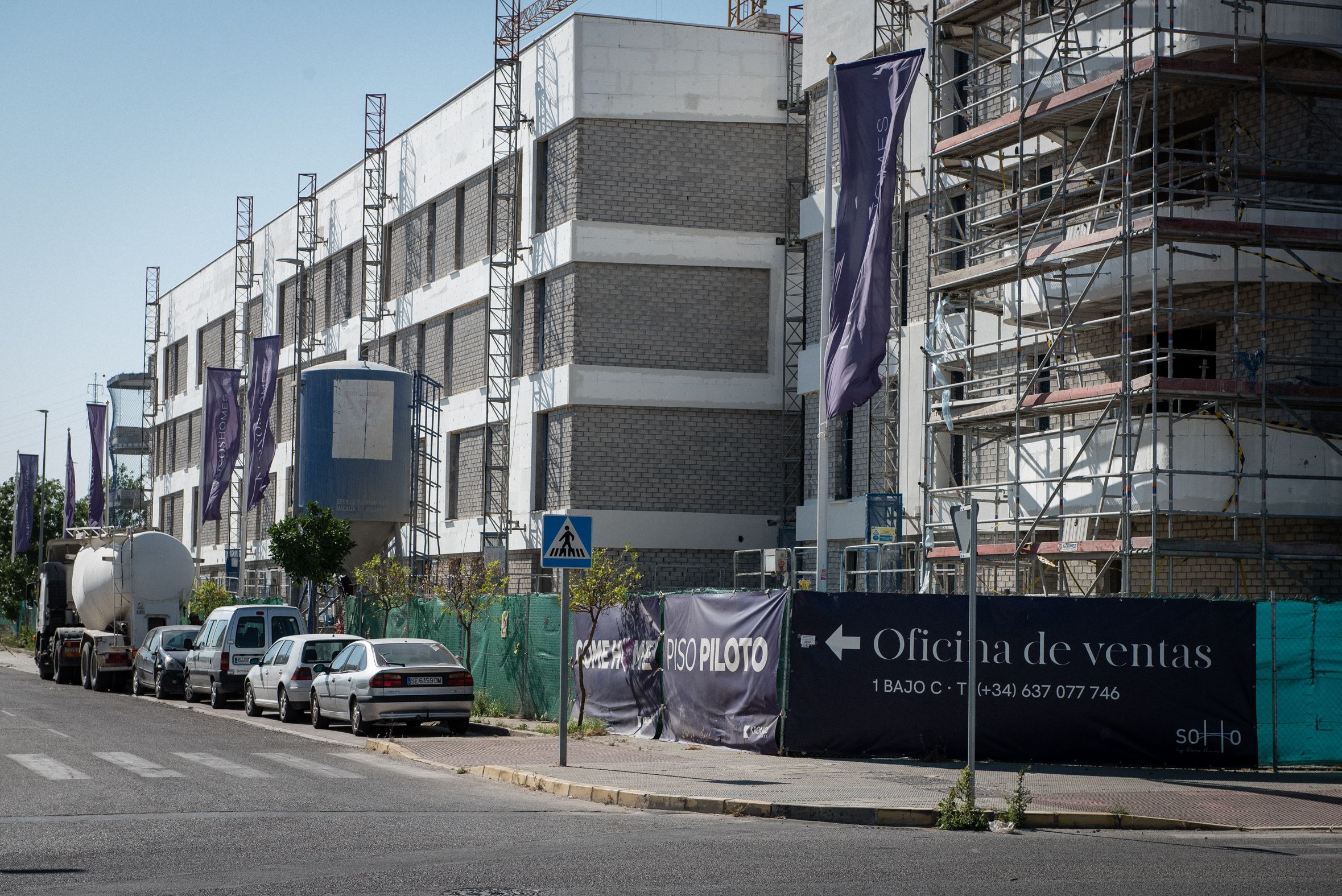 Una promoción inmobiliaria en Jerez en una imagen reciente. La hipoteca ha subido más de 200 euros a tipo variable