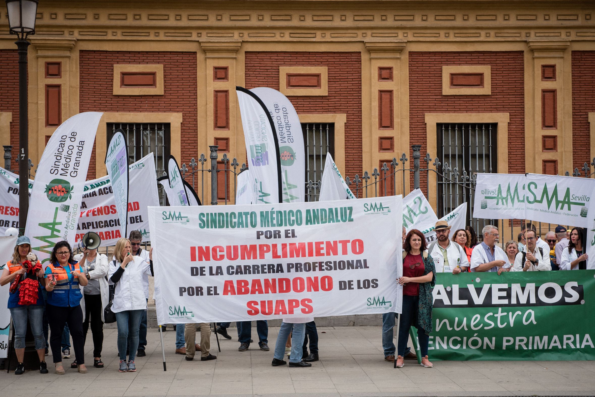 Concentración del Sindicato Médico en una imagen de archivo.