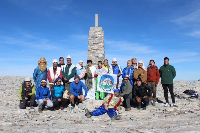 El belén viviente montañero orgizado por los senderistas en 2018, en una foto de facebook.