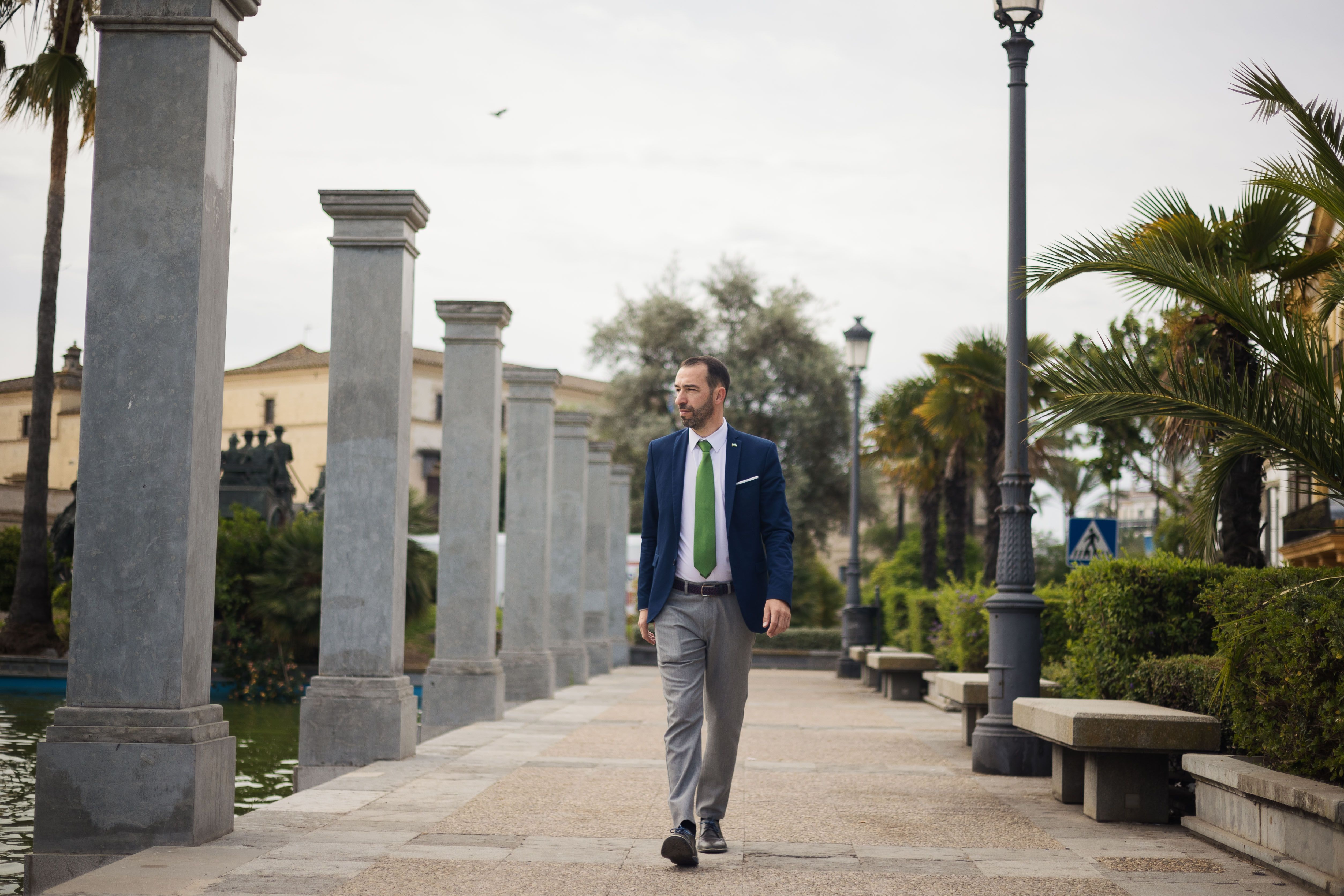 Santiago Casal, candidato a la Alcaldía de AxSí en Jerez, tras una entrevista con lavozdelsur.es.