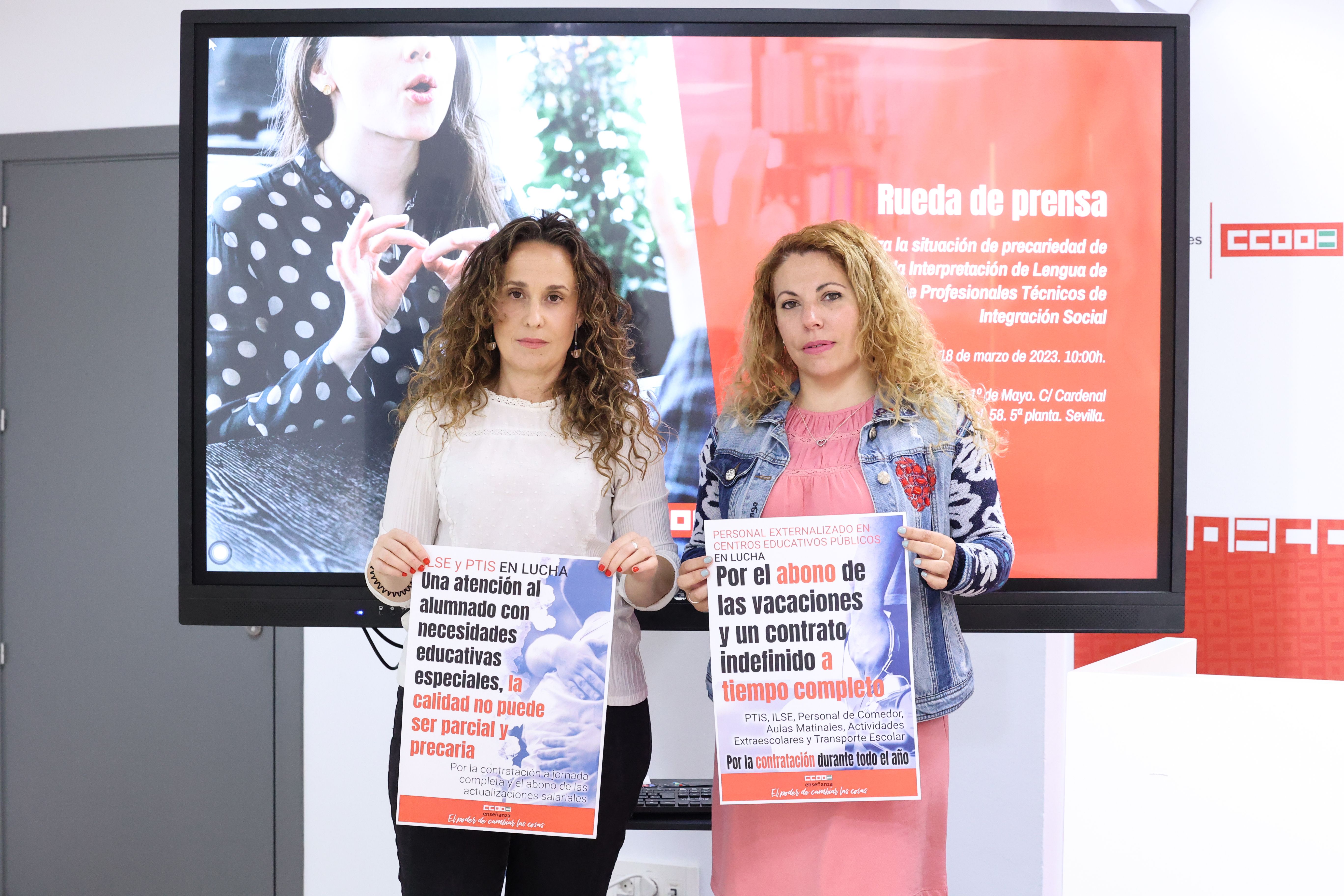 CCOO denuncia precariedad laboral del personal de los servicios educativos complementarios en Andalucía. 