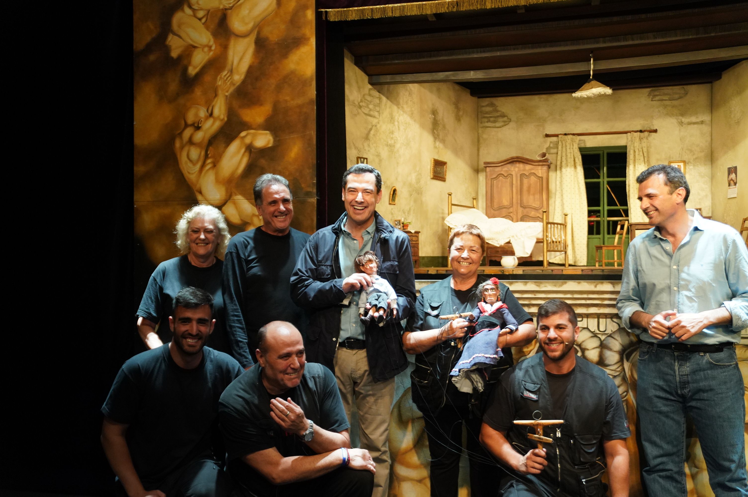 Moreno, tras acudir a la representación de La Tía Norica en Cádiz, este domingo.