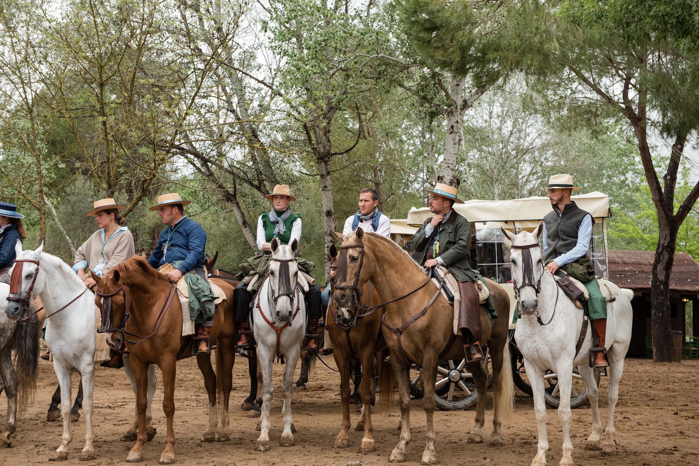 Hermandades de Lucena y de Málaga a su paso por el río Quema 