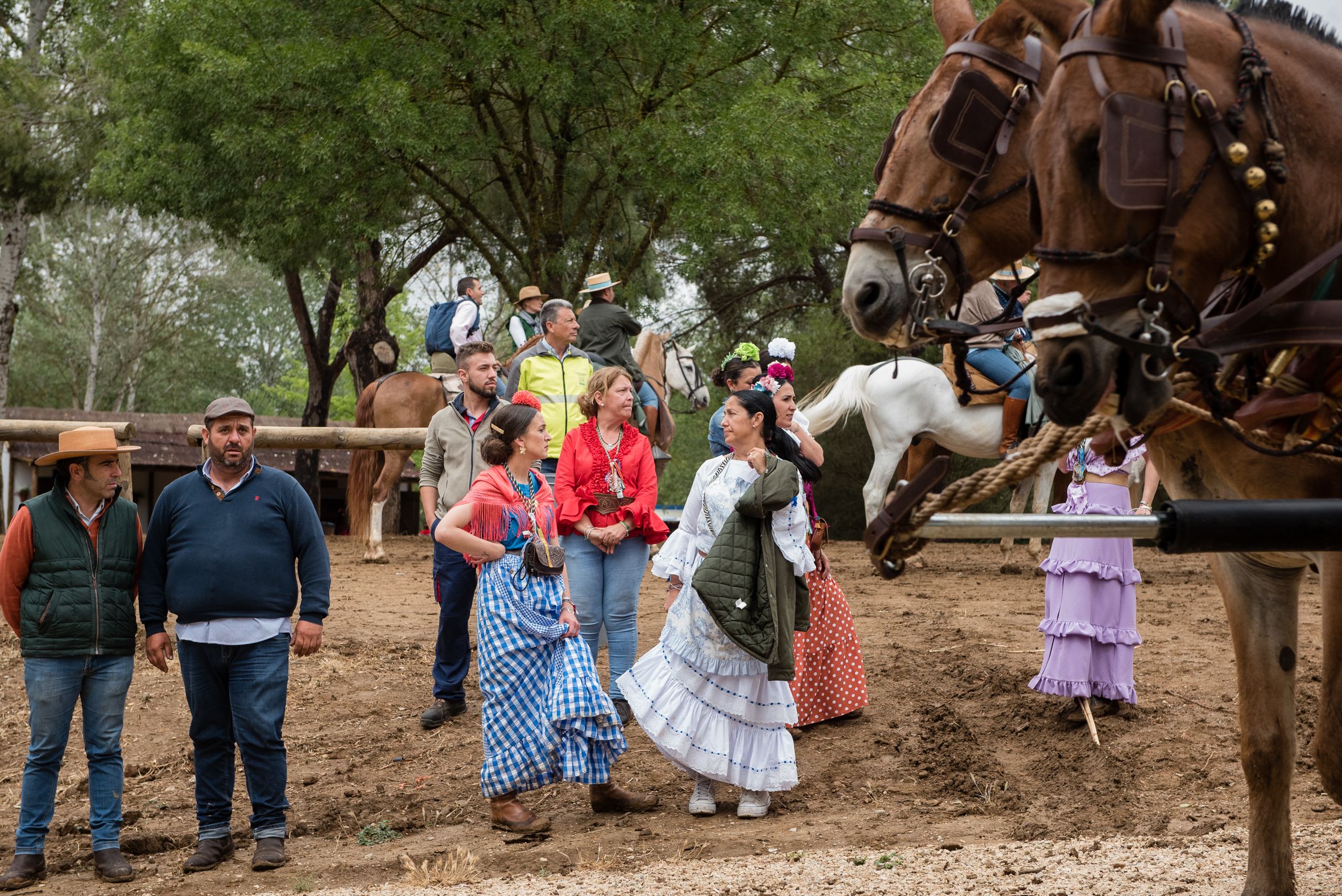 Hermandades de Lucena y de Málaga a su paso por el río Quema 