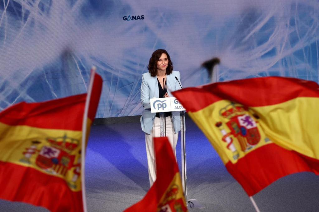 Isabel Díaz Ayuso en un acto de campaña en Alcorcón. FACEBOOK