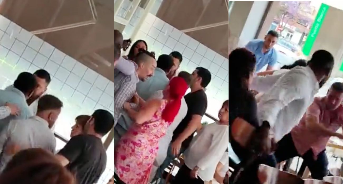 Imágenes de la pelea dentro de un 'wok' de Málaga.