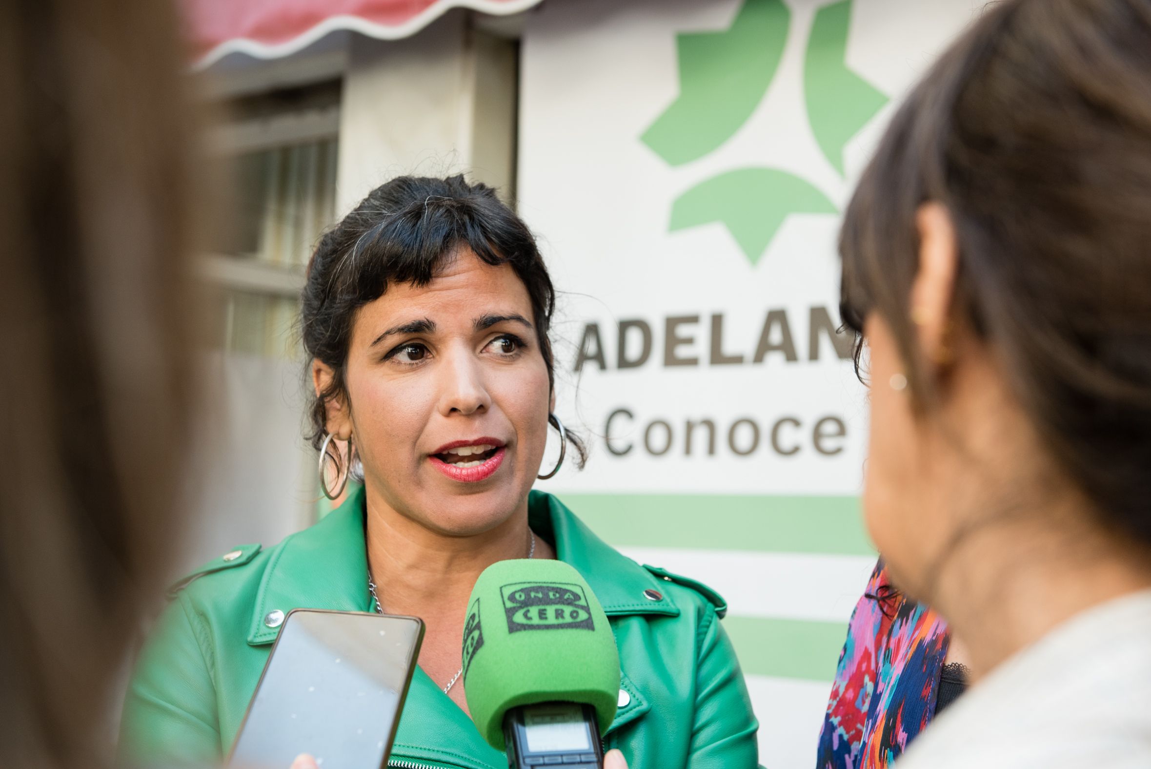 Teresa Rodríguez durante la campaña de Adelante en las municipales.