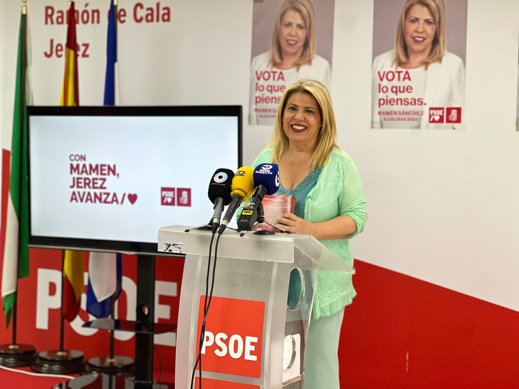 La candidata a la Alcaldía por el Psoe y alcaldesa de Jerez durante la presentación del plan de bienestar a animal. La candidata a la Alcaldía por el Psoe y alcaldesa de Jerez durante la presentación del plan de bienestar a animal.