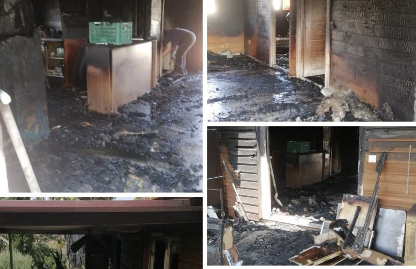 Carolina, Samuel y su bebé de 40 días lo han perdido todo en un incendio en Cuartillos.