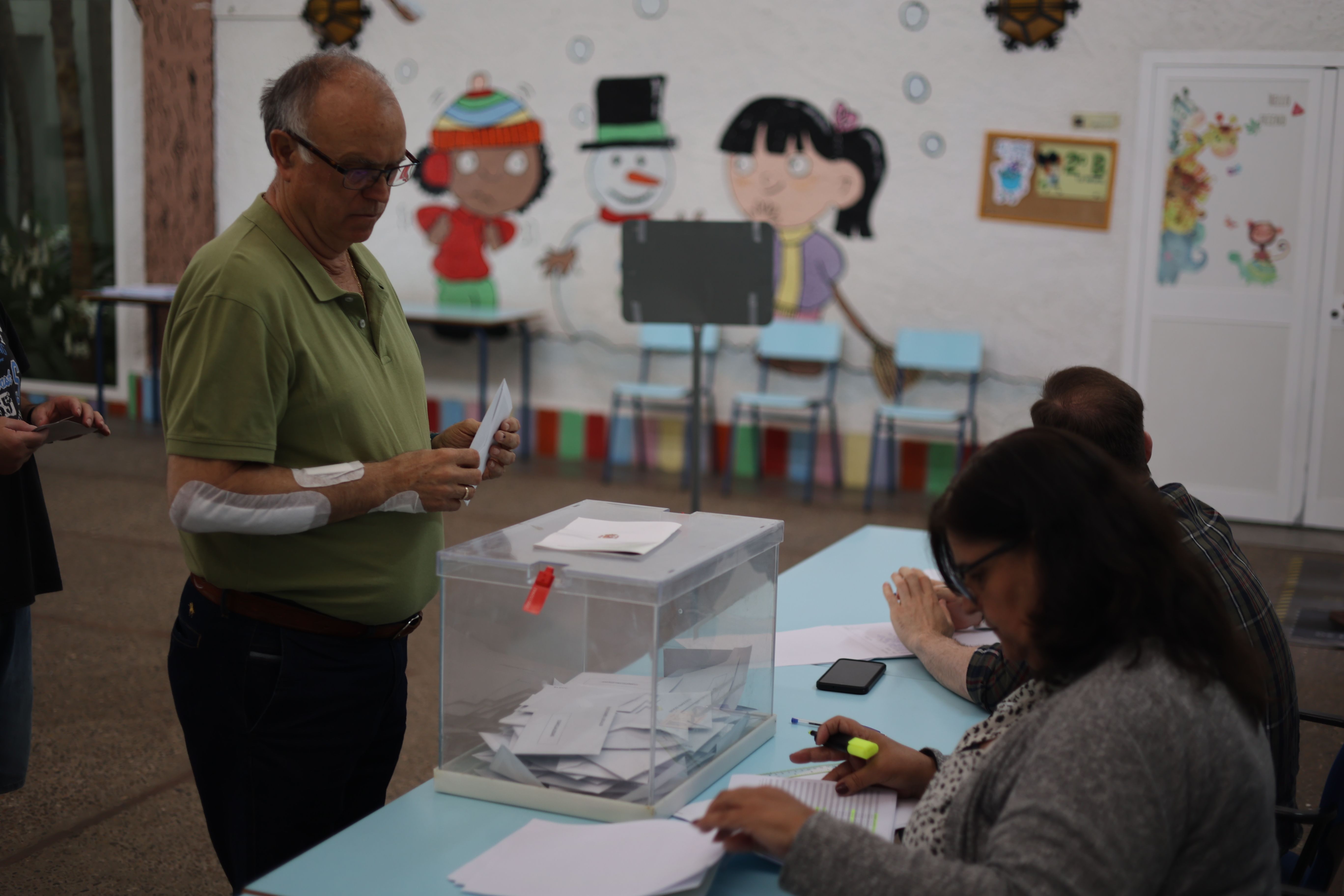 Las últimas elecciones municipales en Jerez. Imagen de una mesa.