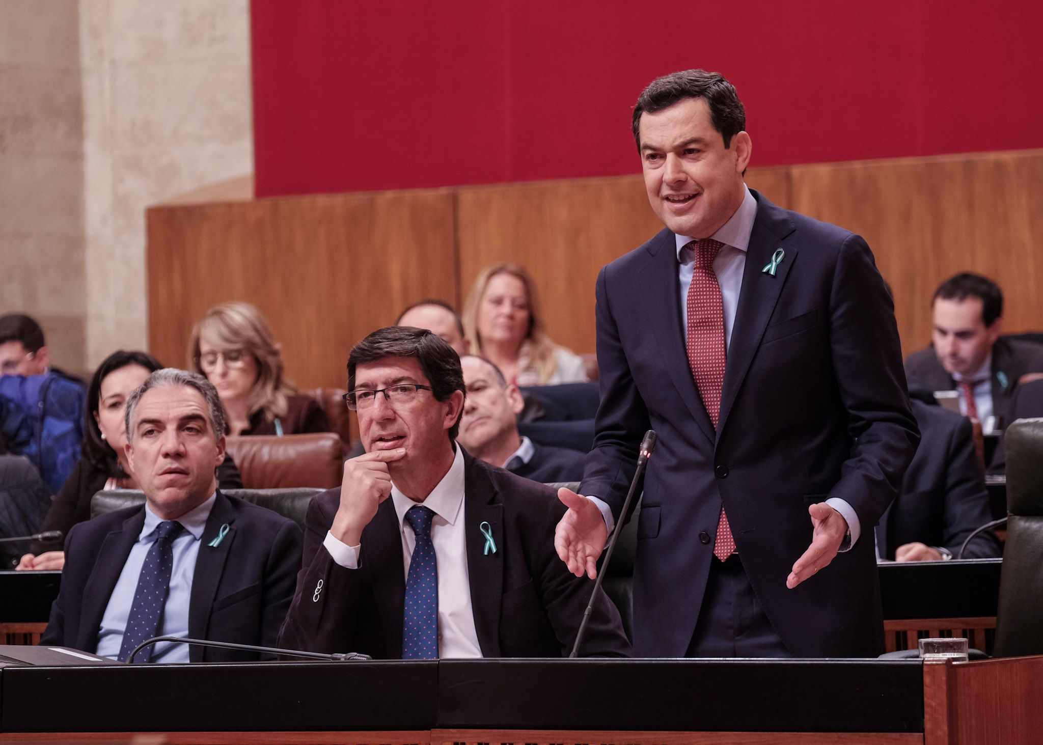 Moreno, interviene este pasado jueves en el Parlamento. FOTO: PARLAMENTO DE ANDALUCÍA